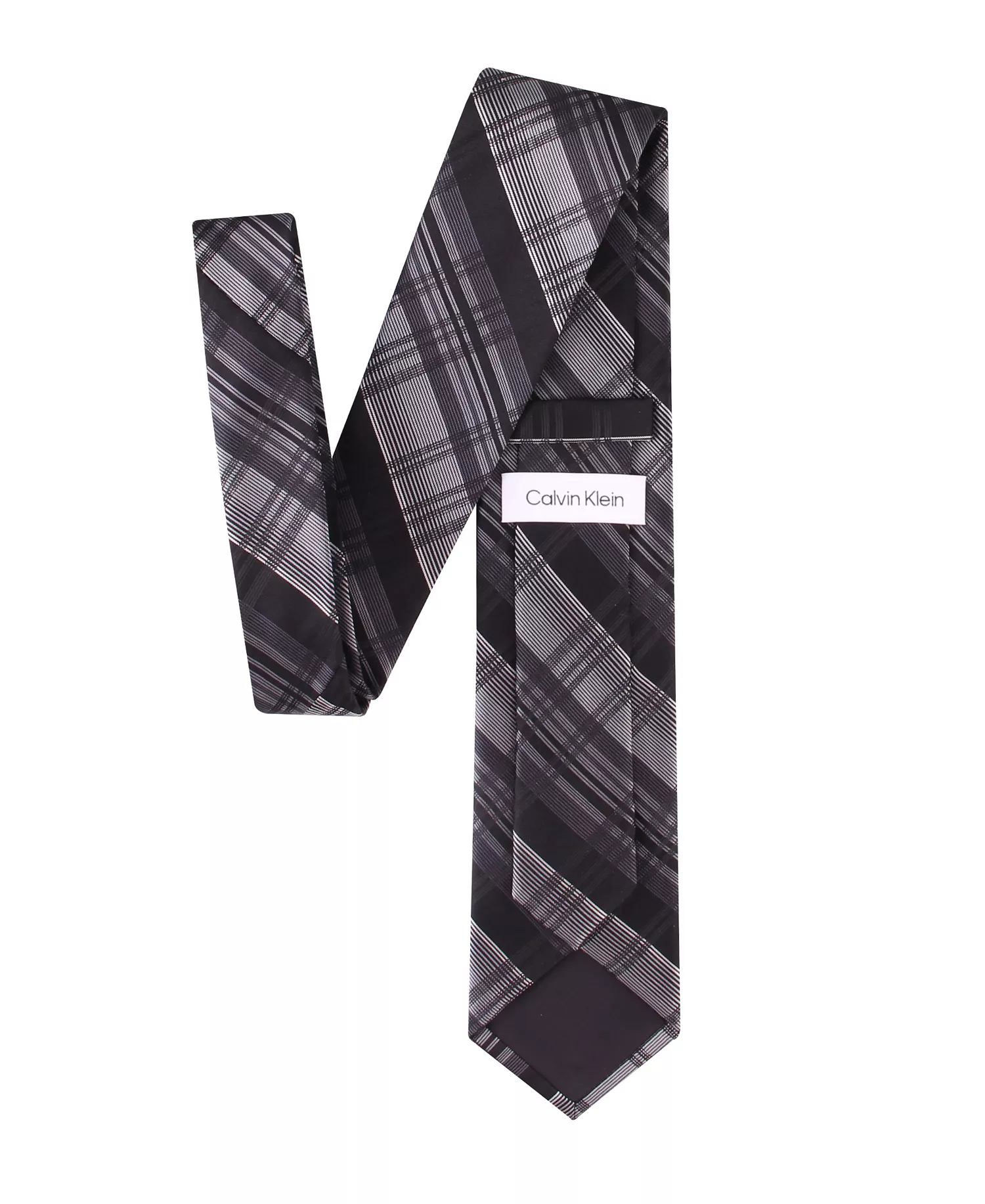 Men's Luke Plaid Tie - Black - ONE SIZE