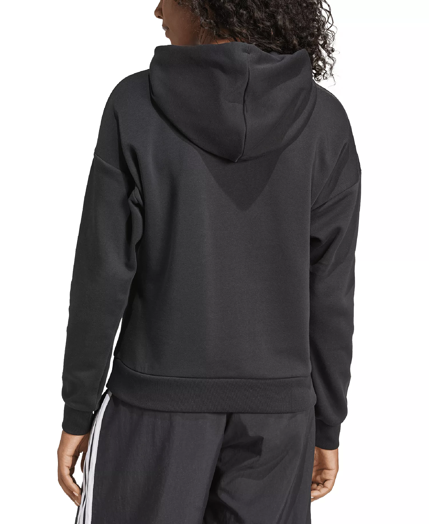 Women's Essentials Long-Sleeve Logo Hoodie - Black/white - 2XL