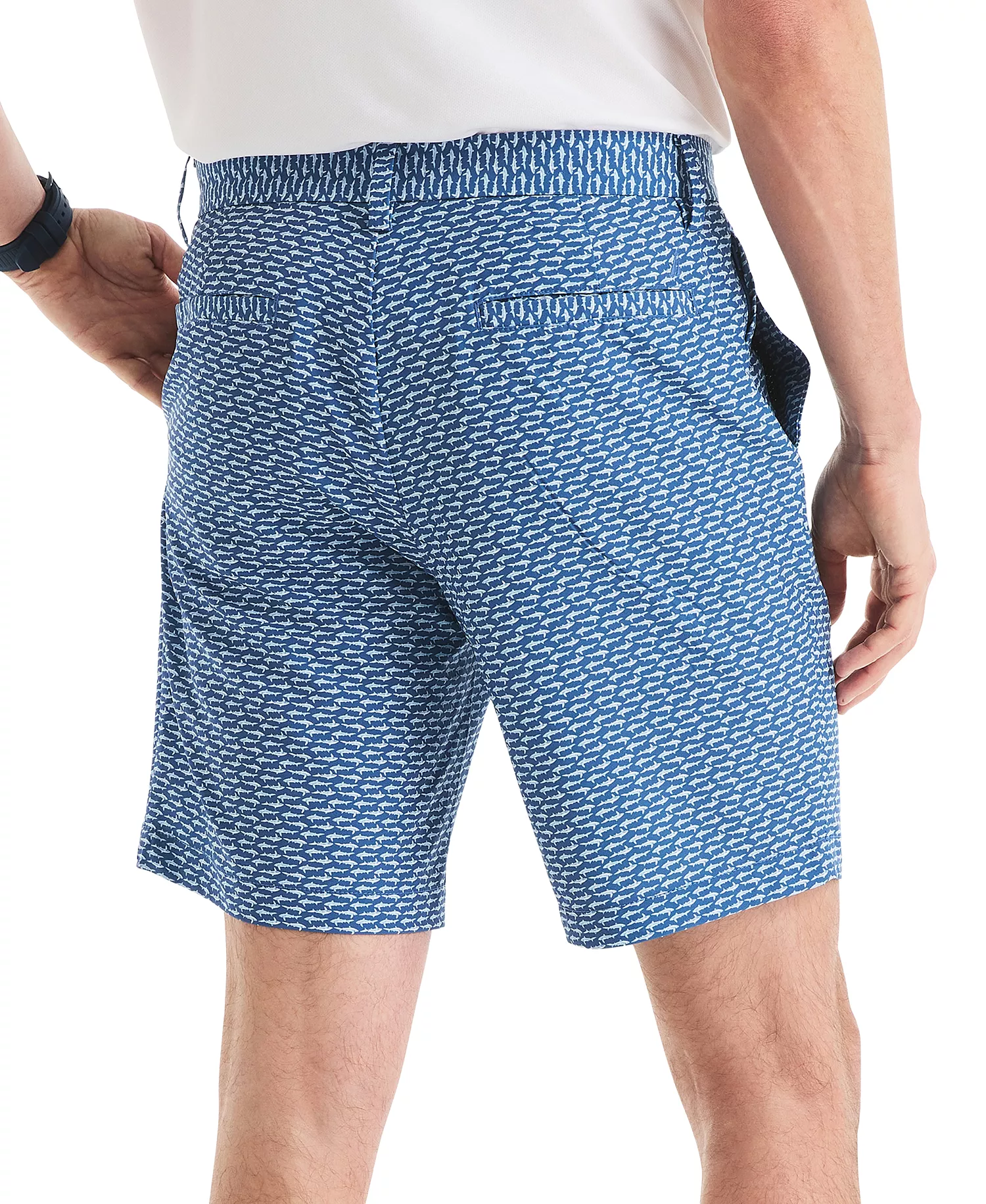 Men's 8.5" Slim-Fit Shark Graphic Shorts - Union Blue - 30