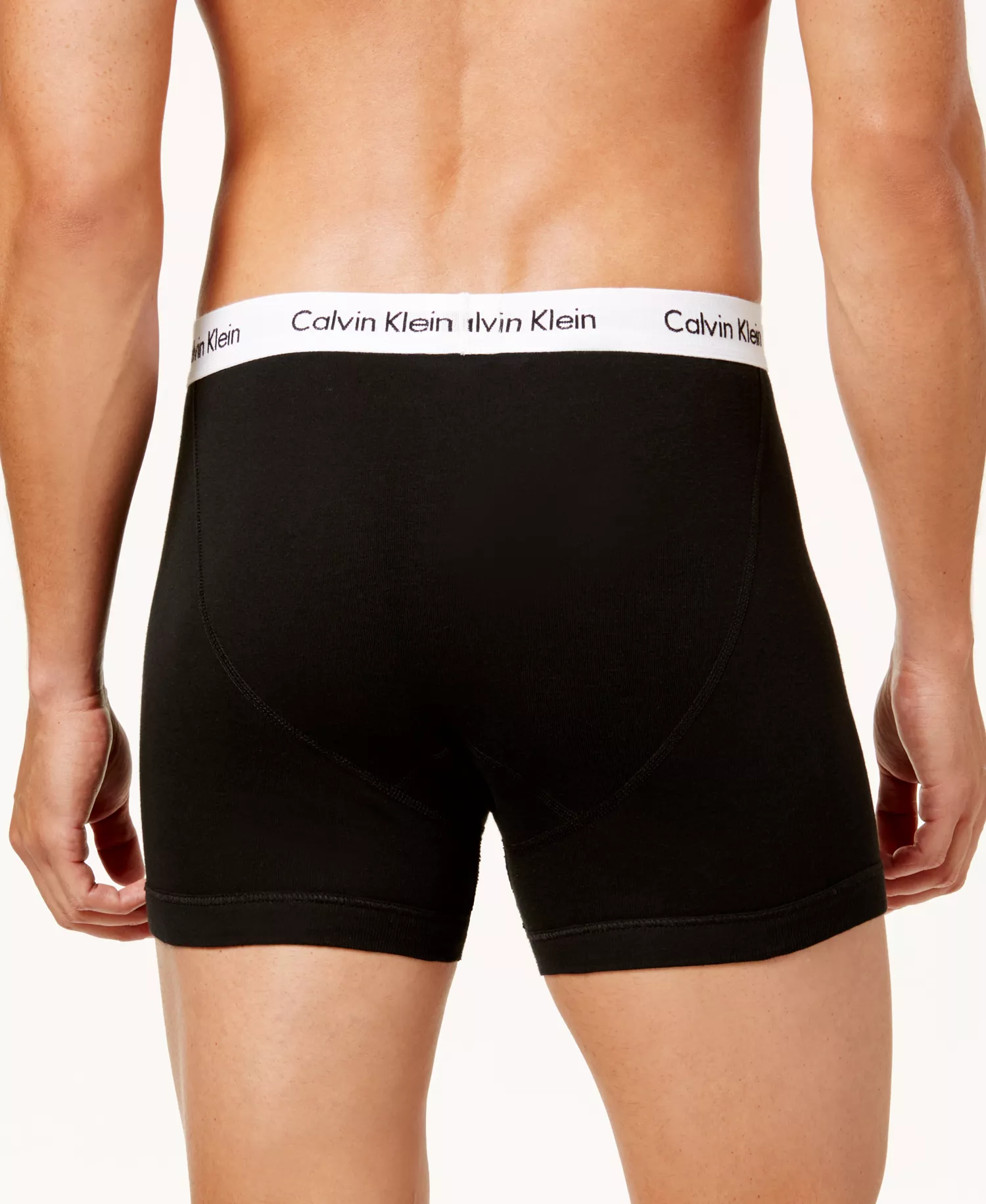 Men's Underwear Cotton Classics Multi-Packs, Created for Macy's - All Black/Black With White Waistband - L