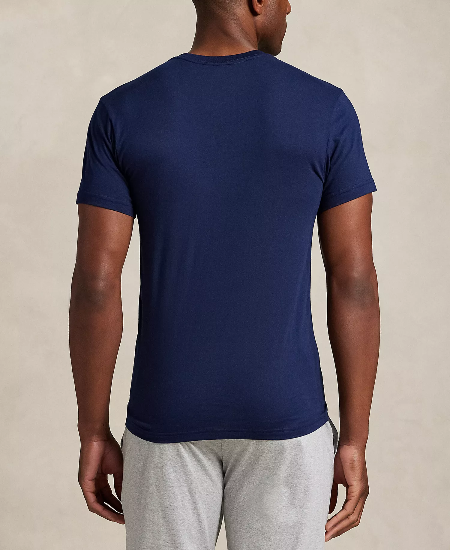 Men's 3-Pack Classic Fit V-Neck Undershirts - Cruise Navy/White/Moss Agate - L