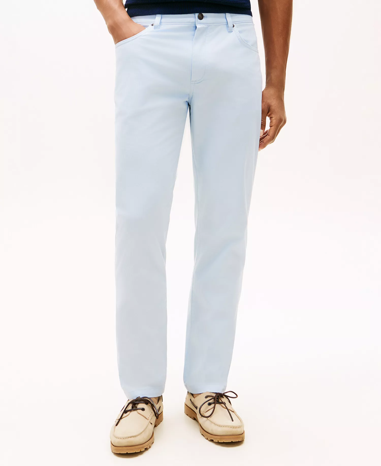 Men's Denton Slim-Straight Five-Pocket Stretch Essential Twill Pants - Breezy Blue - 29 - 30