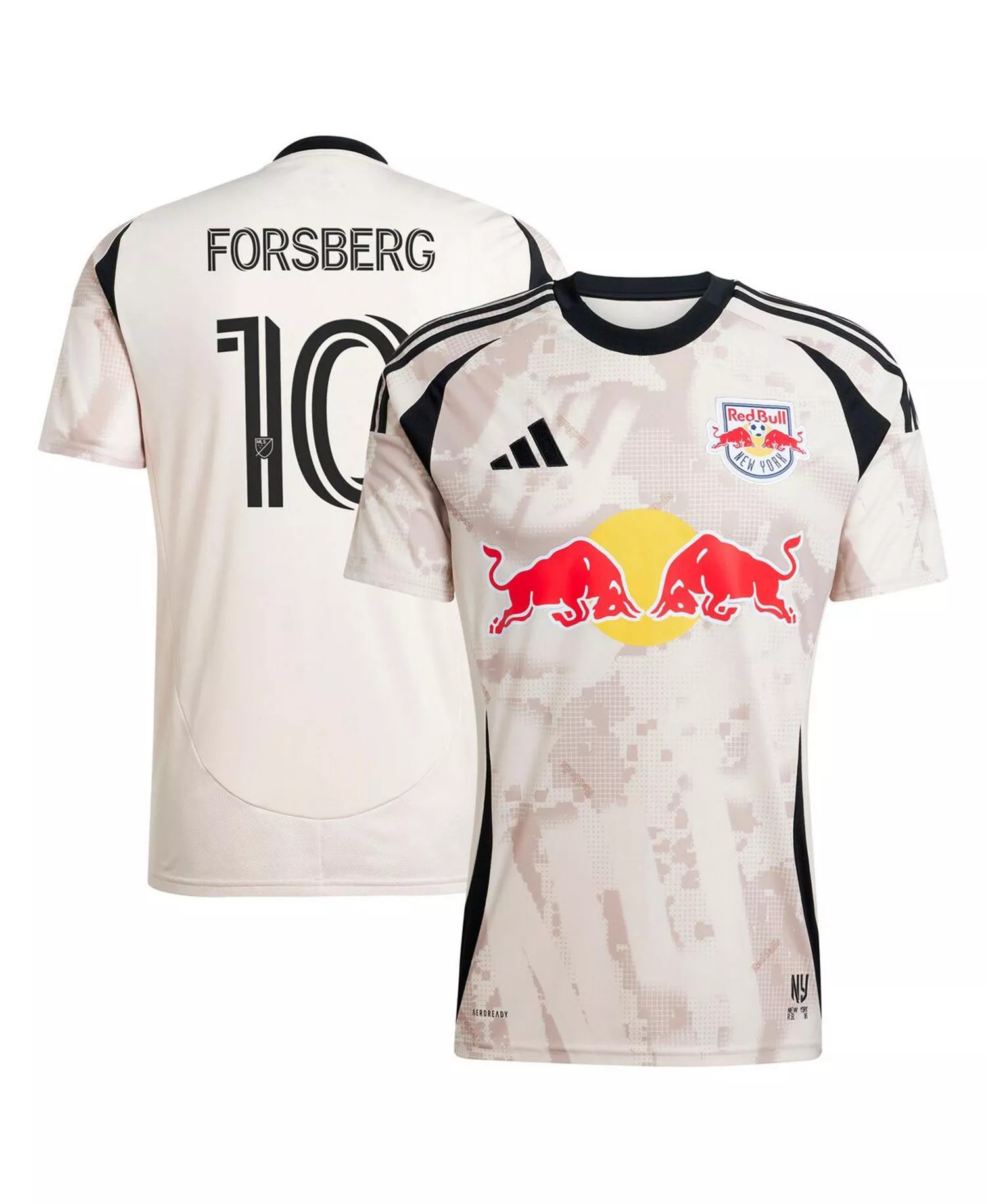 Men's Emil Forsberg Tan New York Red Bulls 2025 Stone Kit Replica Player Jersey - Tan - 2XL