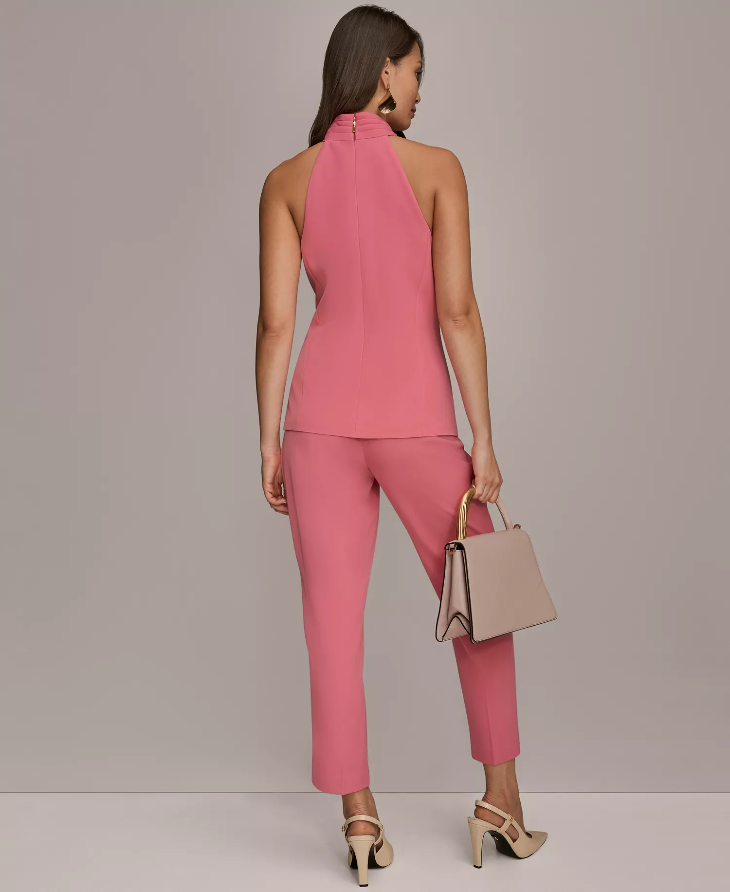 Women's Sleeveless Vest Jacket and Straight-Leg Ankle-Length Pants - Bimini - 0