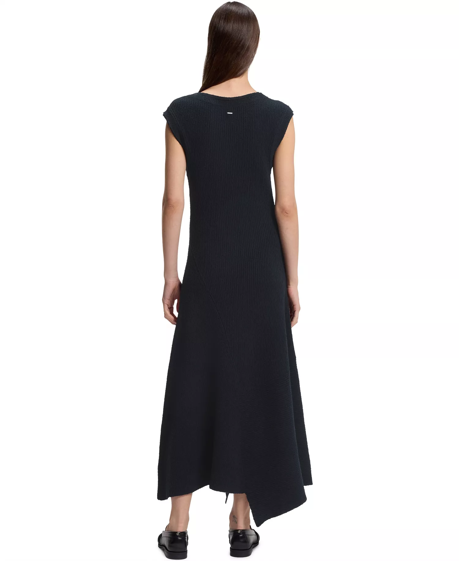 BOSS by Women's Bouclé Yarn Slim-Fit Ribbed Dress - Dark Blue - L