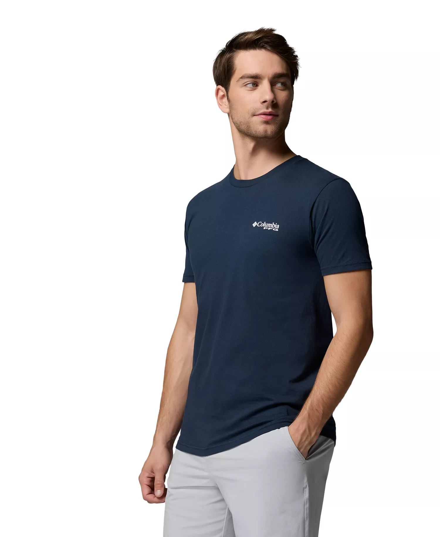 Men's PFG Yeager Graphic T-Shirt - Columbia Navy - L