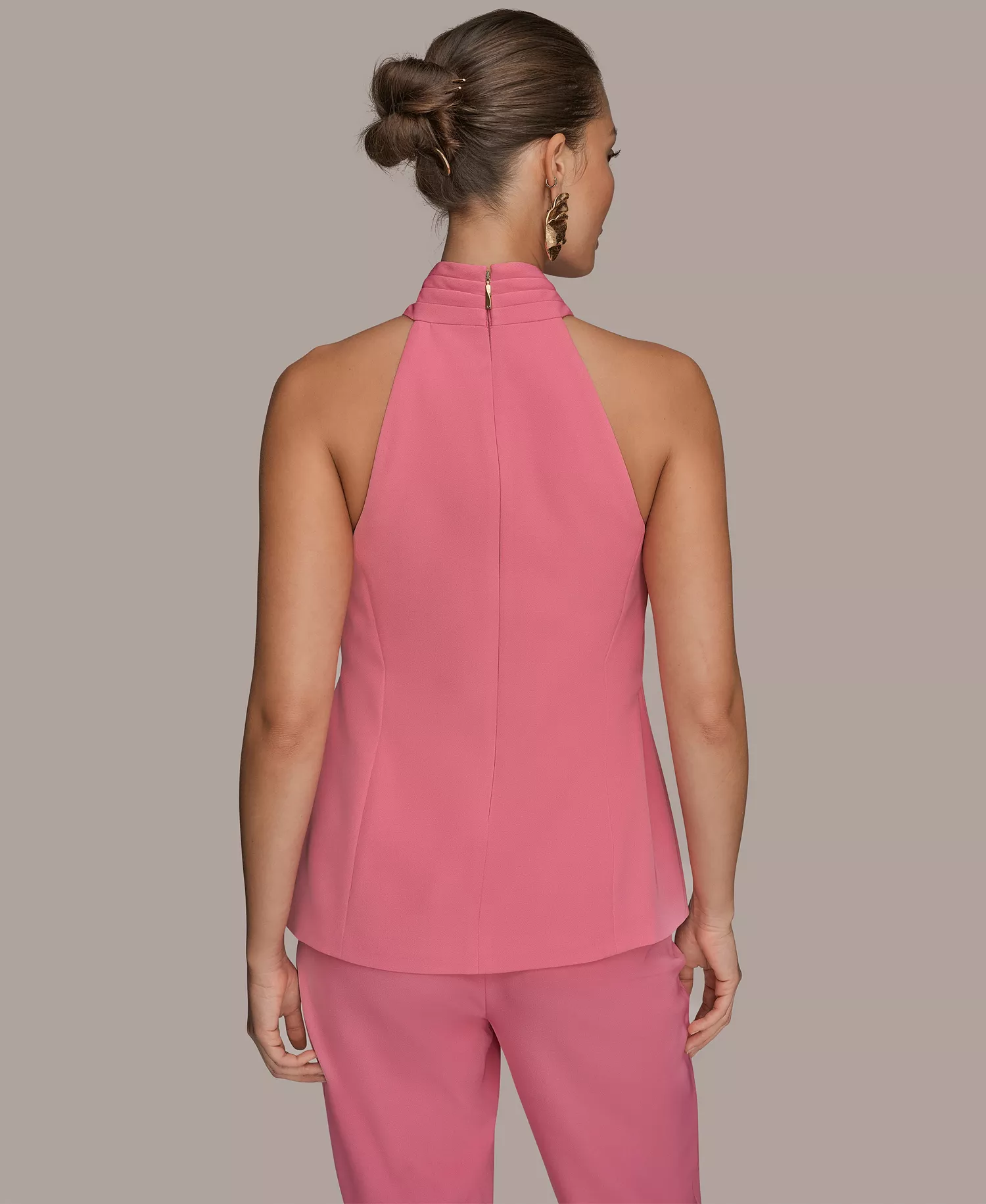 Women's Sleeveless Vest Jacket and Straight-Leg Ankle-Length Pants - Bimini - 0