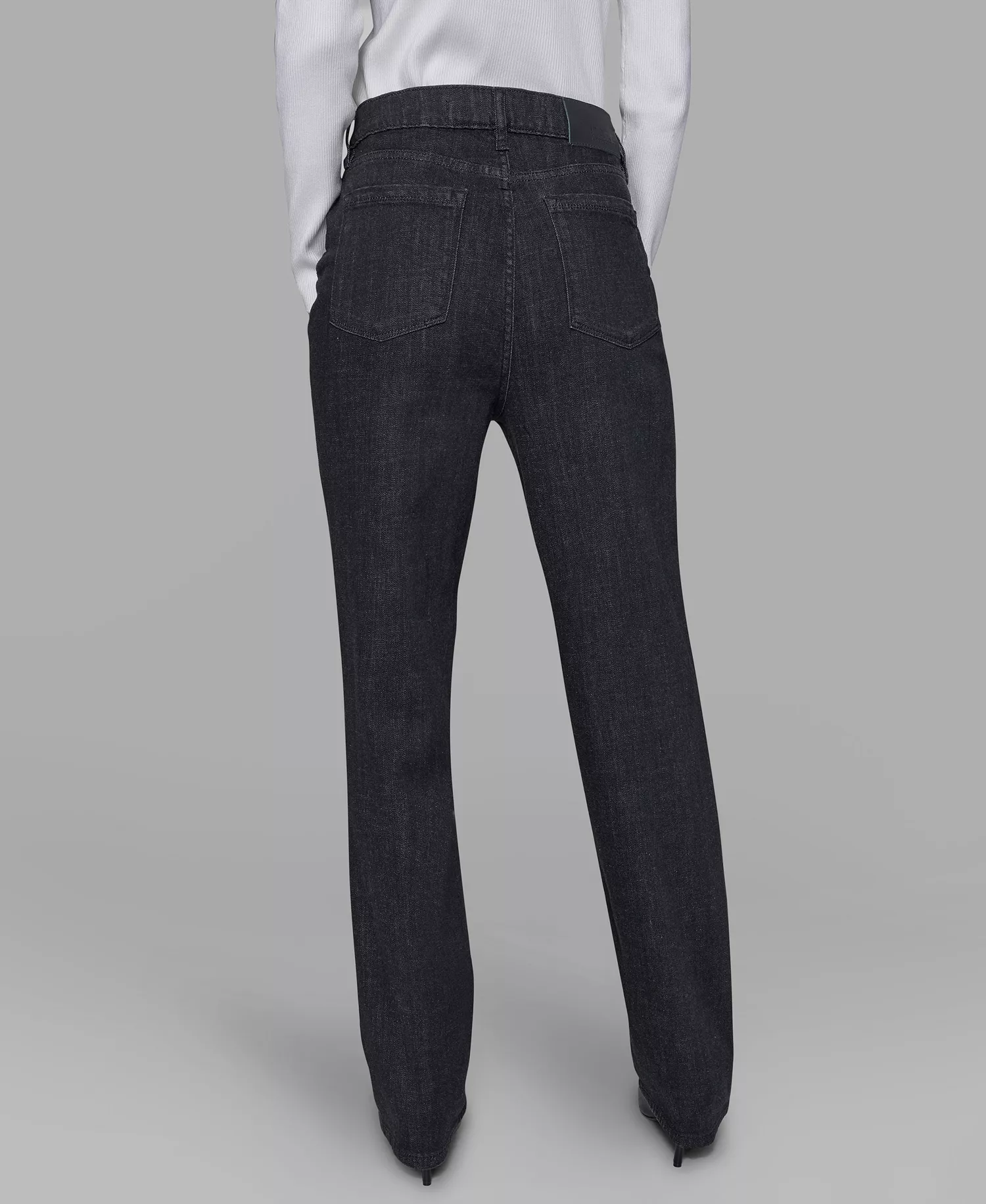Women's Rhinestone-Stripe Straight-Leg Jeans - Black - 10