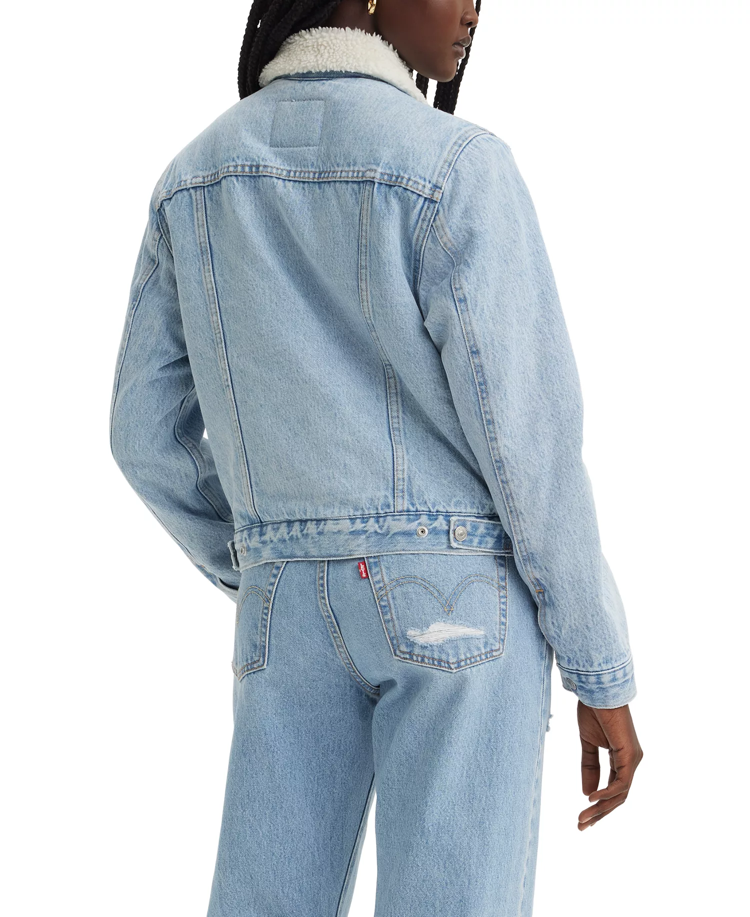 Women's Original Denim Trucker with Sherpa Lining - Feeling Everything - L