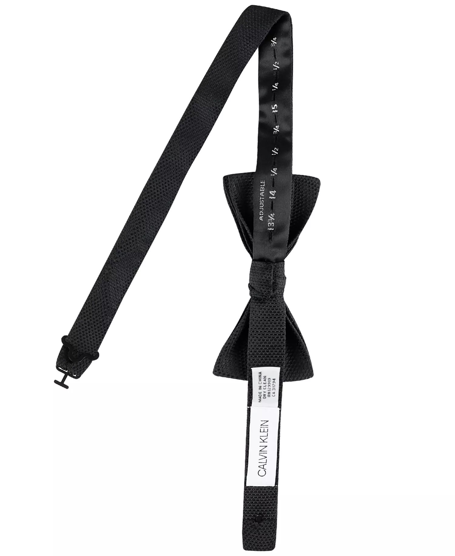 Men's Textured Solid Bow Tie - Black - ONE SIZE