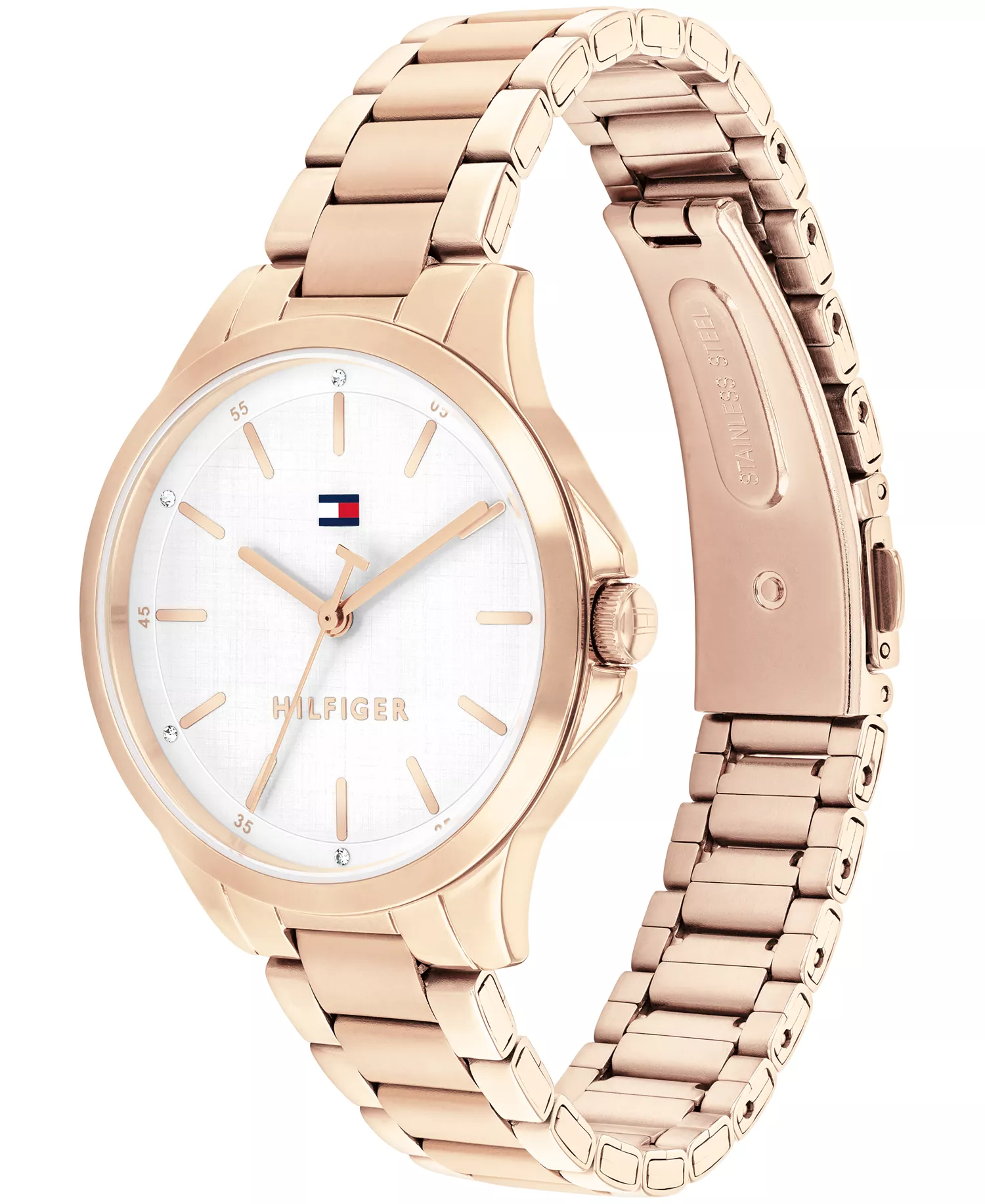 Women's Quartz Carnation Gold Tone Stainless Steel Bracelet Watch, 34mm - Carnation Gold - 34