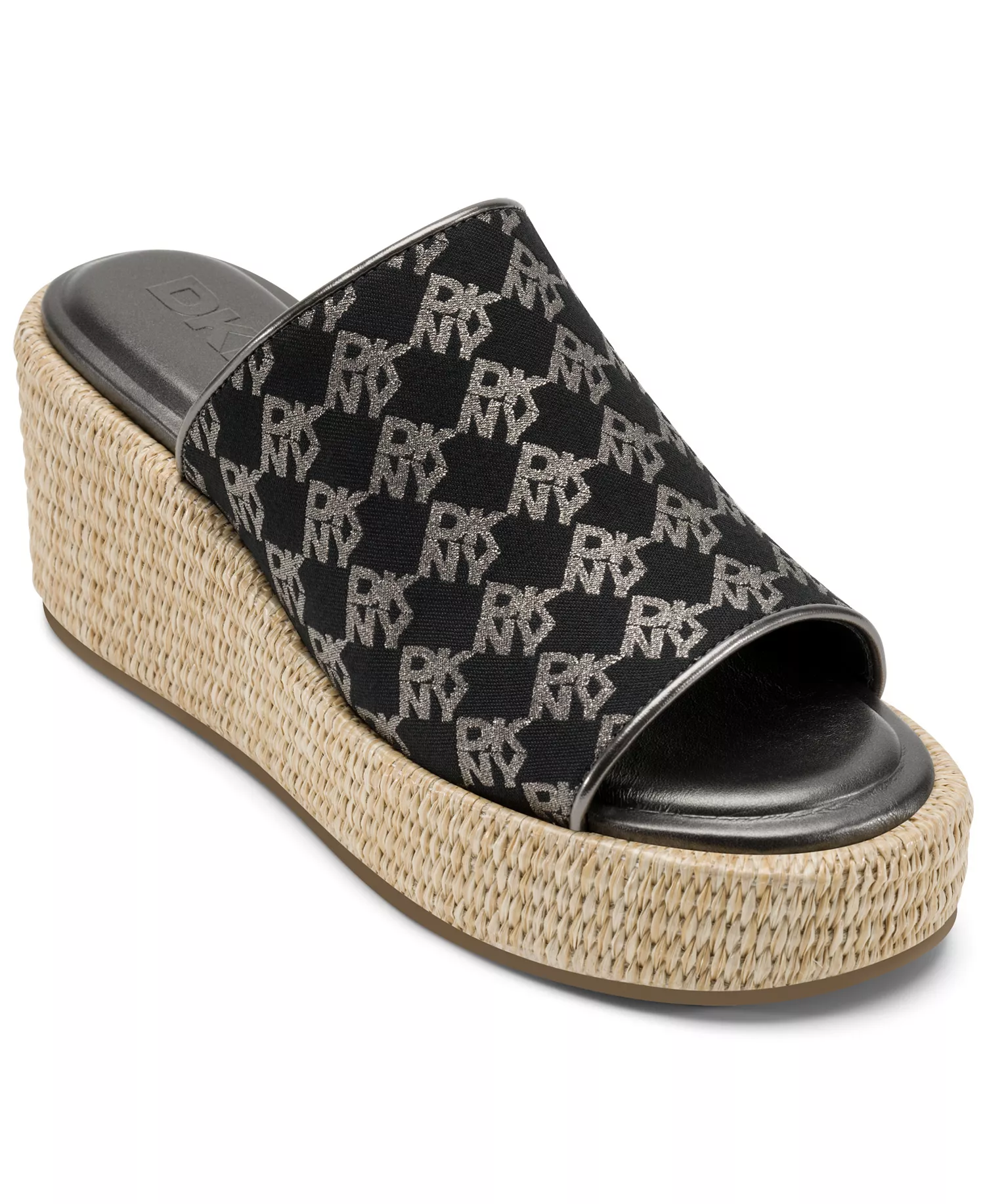 Women's Conrad Slip-On Wedge Sandals - Black, Nickel - 10M