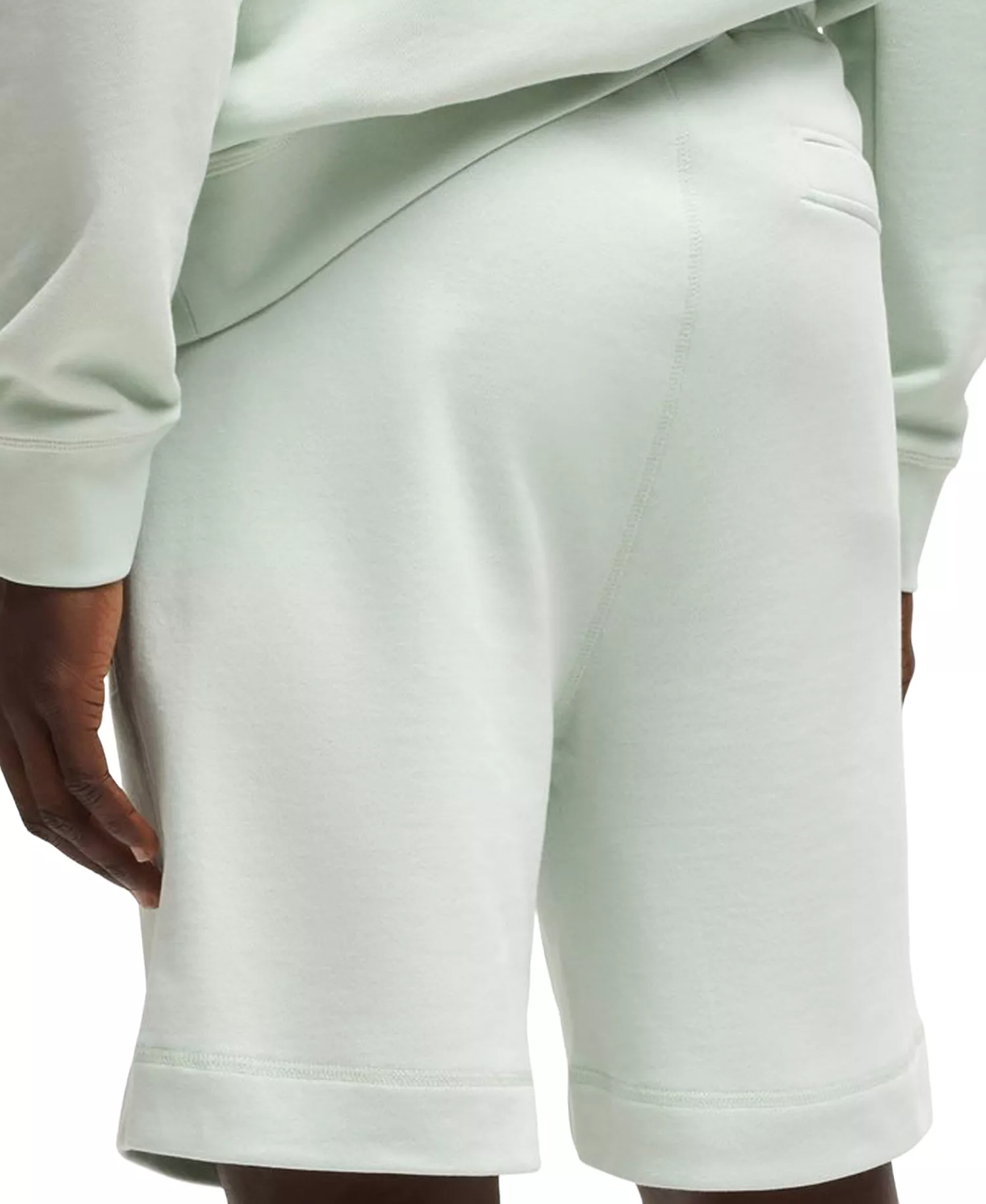 Men's Cotton-Terry Logo Patch Shorts - Light Blue - M