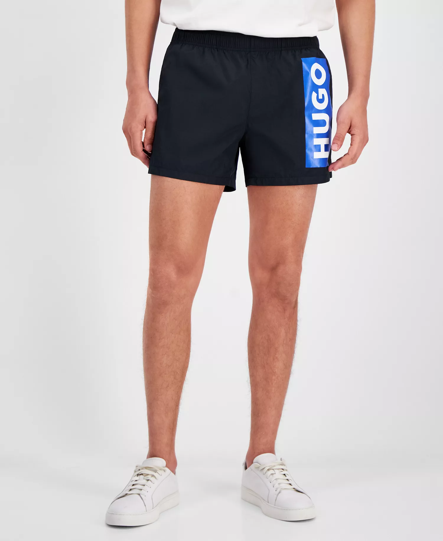 Men's Blue Logo Swim Trunks - Black - 2XL