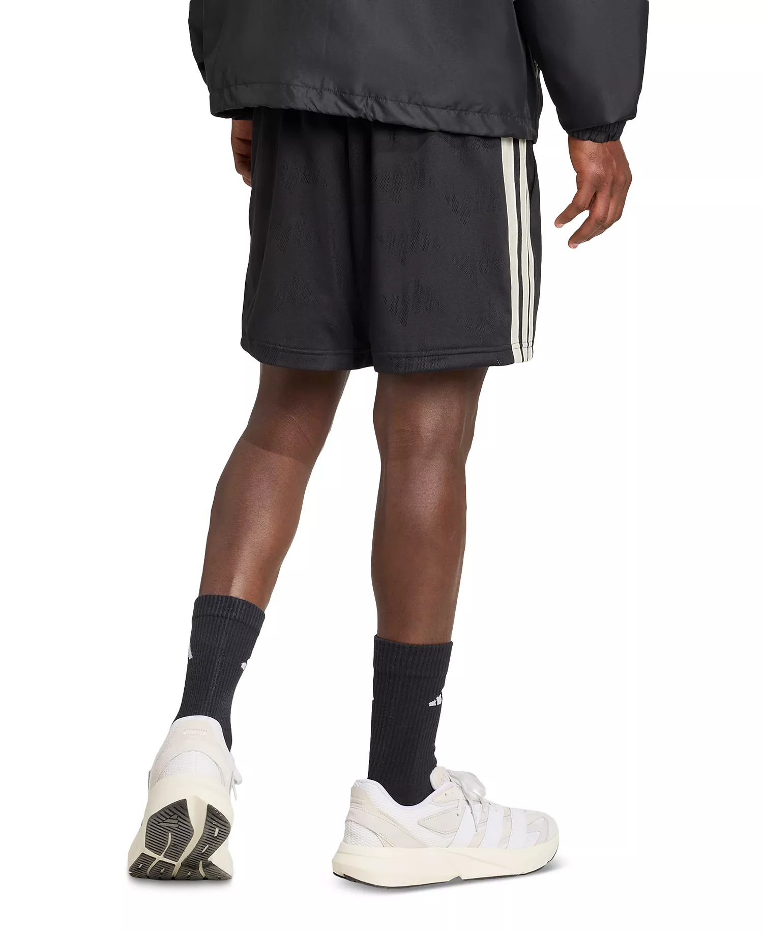 Men's Stadium 3-Stripes Jacquard Sportswear Drawstring Shorts - Black - 2XL