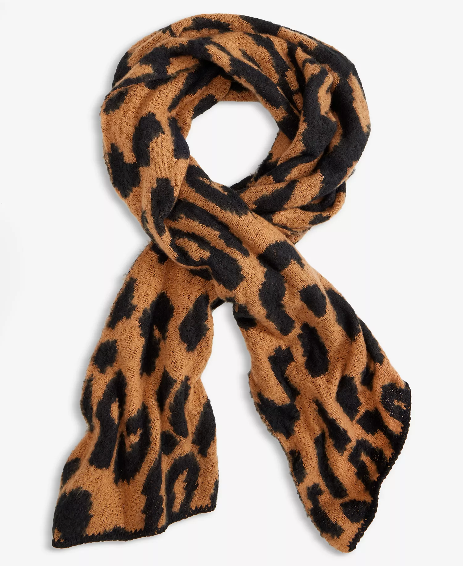 Leopard Print Bias Cut Scarf, Macy's Exclusive - Natural - ONE SIZE
