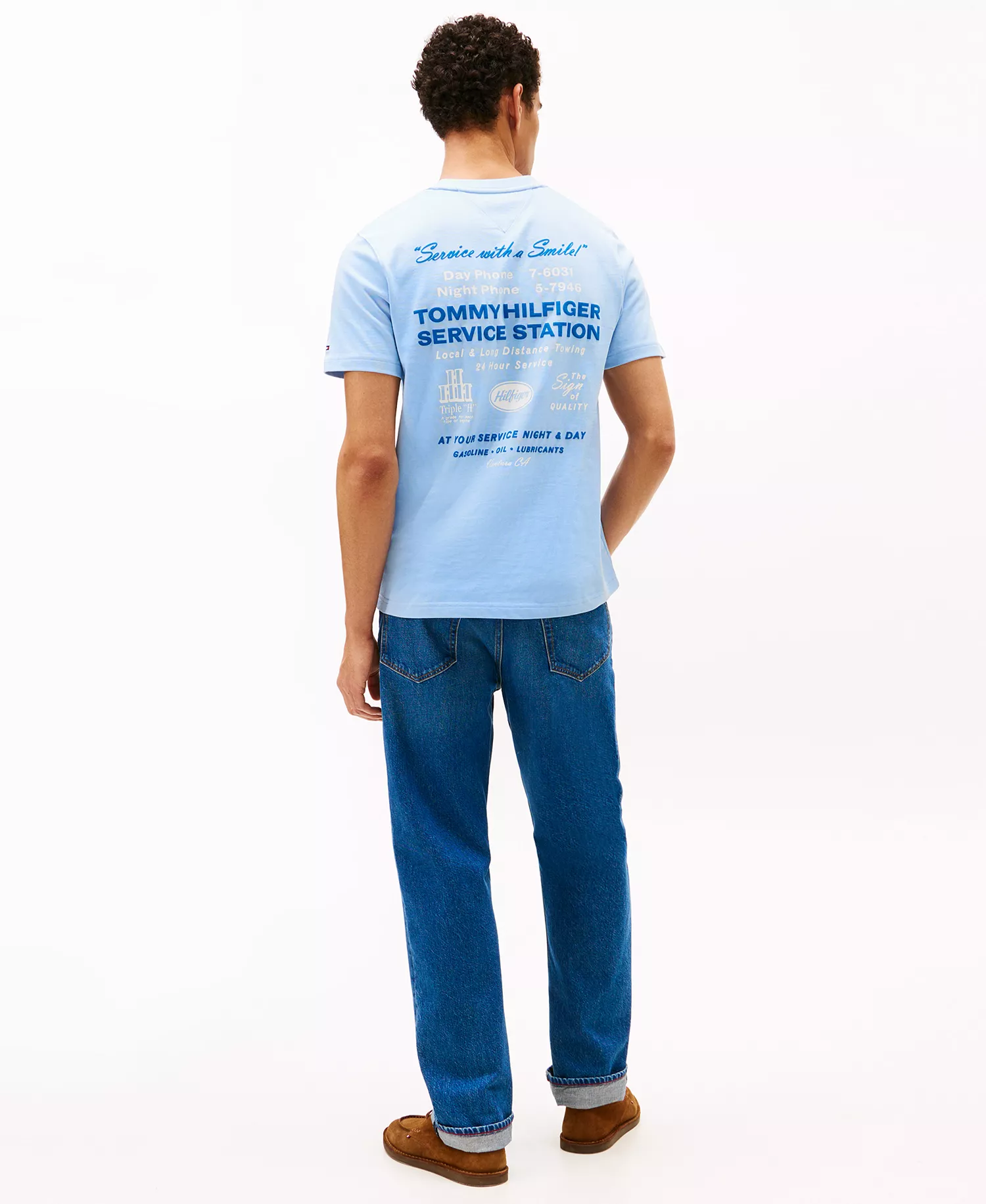 Men's Service Station Crewneck T-Shirt - Well Water - L