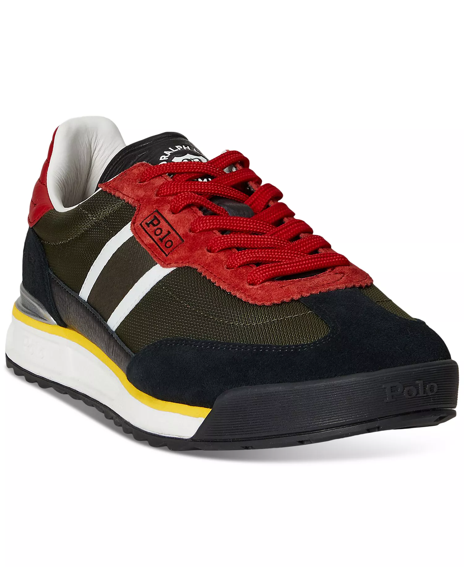 Men's Suede, Leather & Nylon Varick Sneakers - Black/olive/multi - 10
