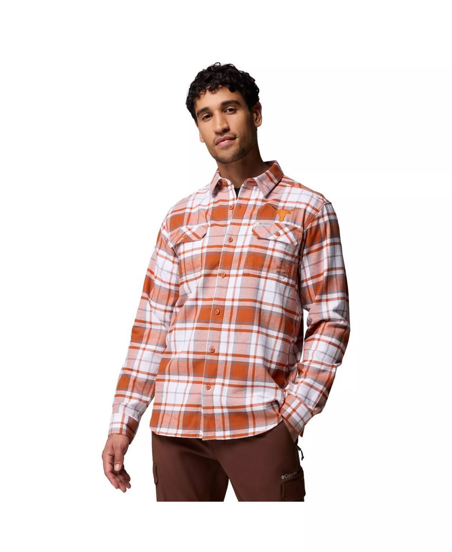 Men's Texas Orange Texas Longhorns Omni-Wick Flannel Long Sleeve Button-Up Shirt - Orange - L