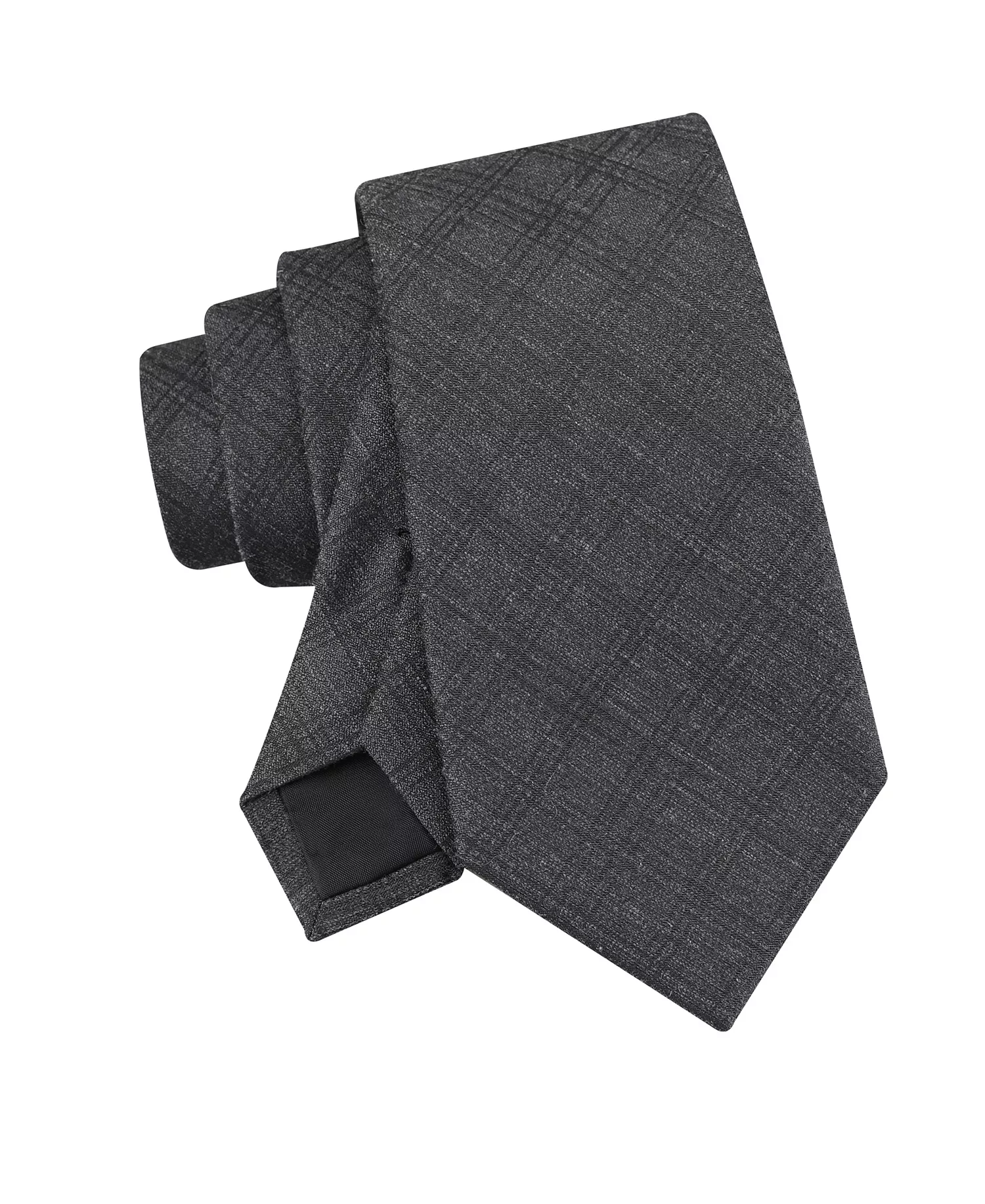 Men's Madeline Grid Tie - Charcoal - ONE SIZE