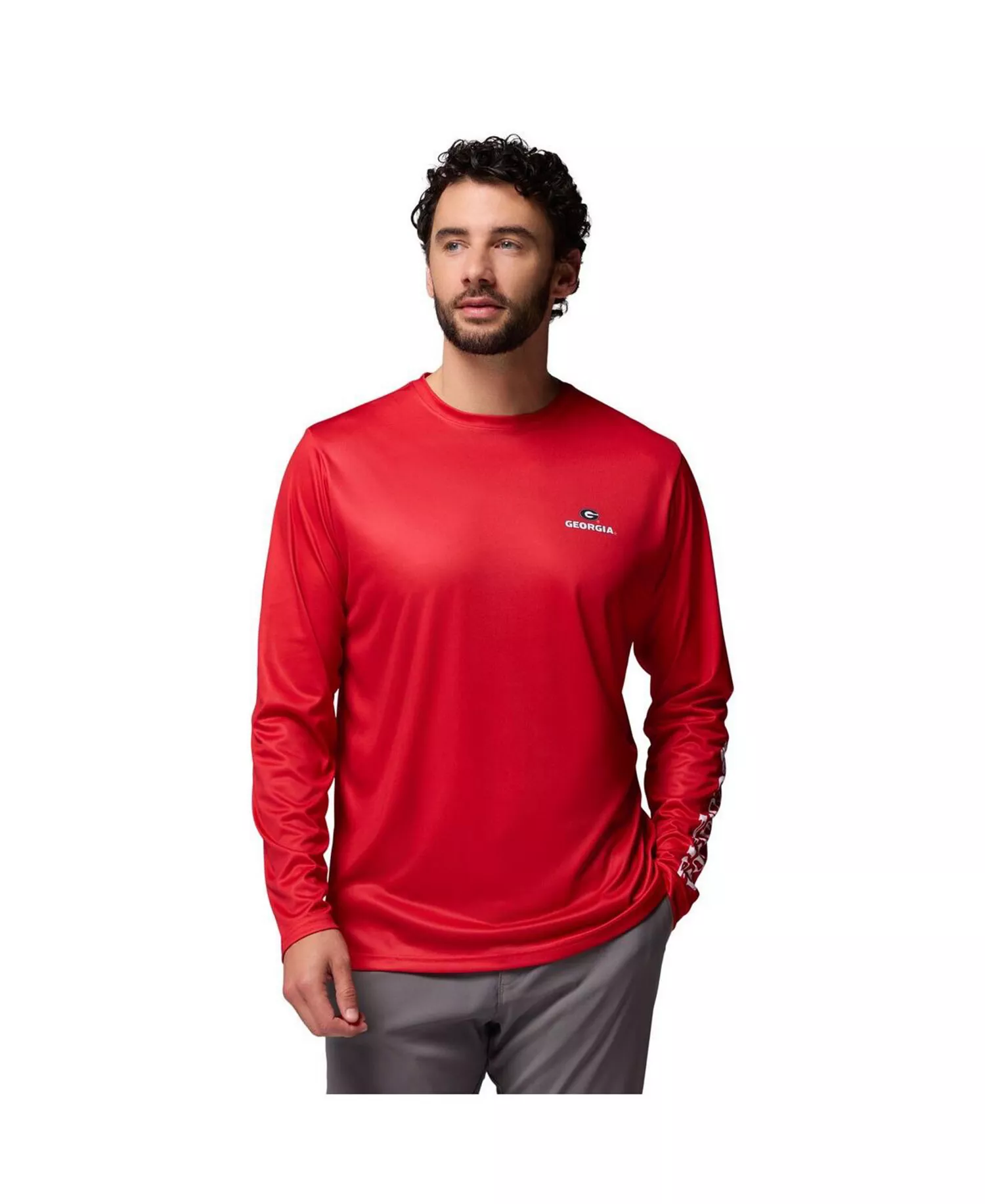 Men's Red Georgia Bulldogs PHG Terminal Shot Long Sleeve T-Shirt - Red - L