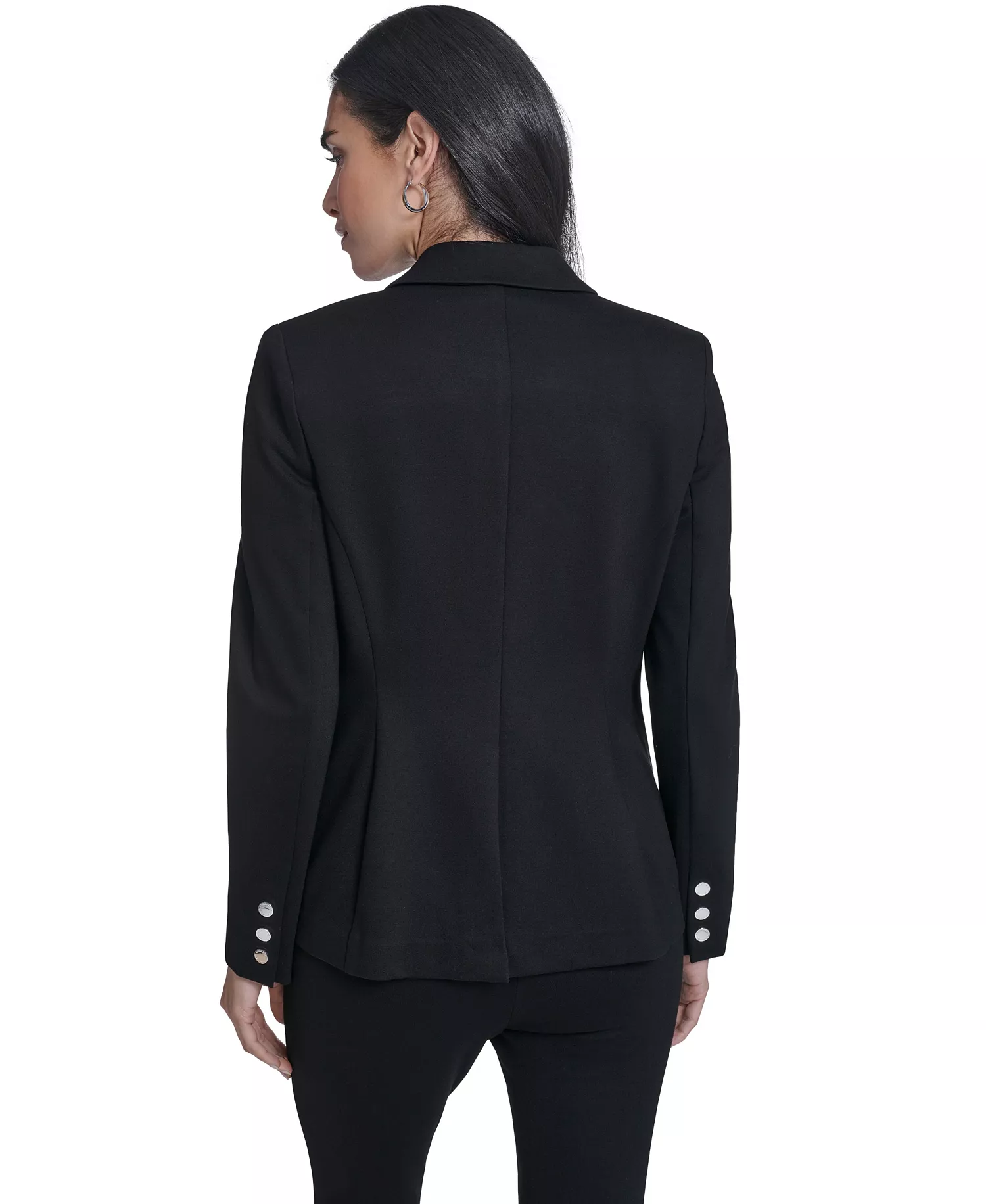 Women's One-Button Jacket - Black - 0
