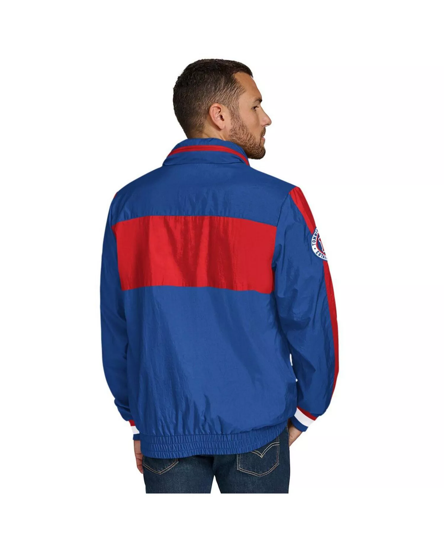 Men's Royal Buffalo Bills Gael Lightweight Half-Zip Hoodie Jacket - Royal, Red - L