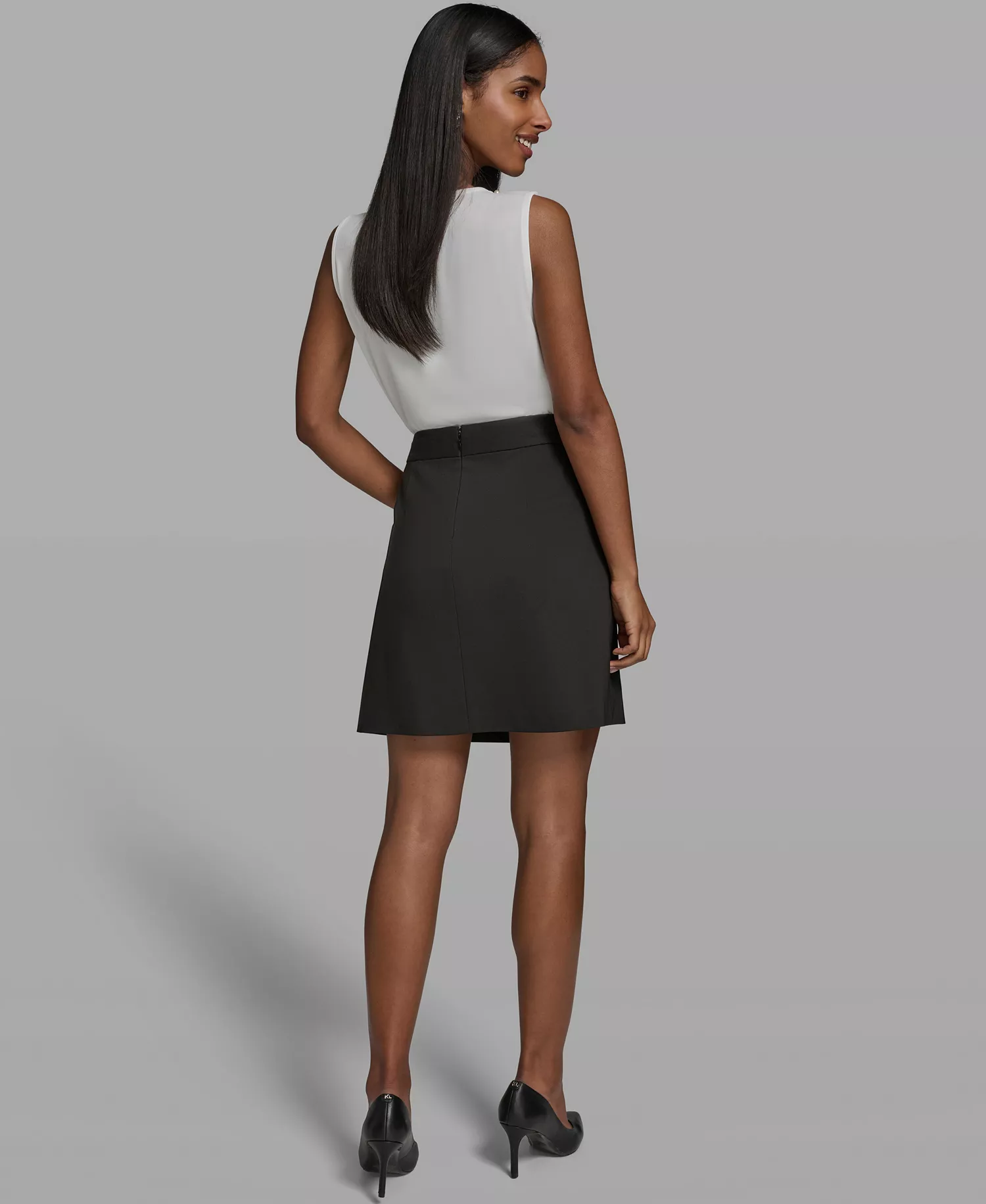 Women's Woven Mini Skirt - Black - 0