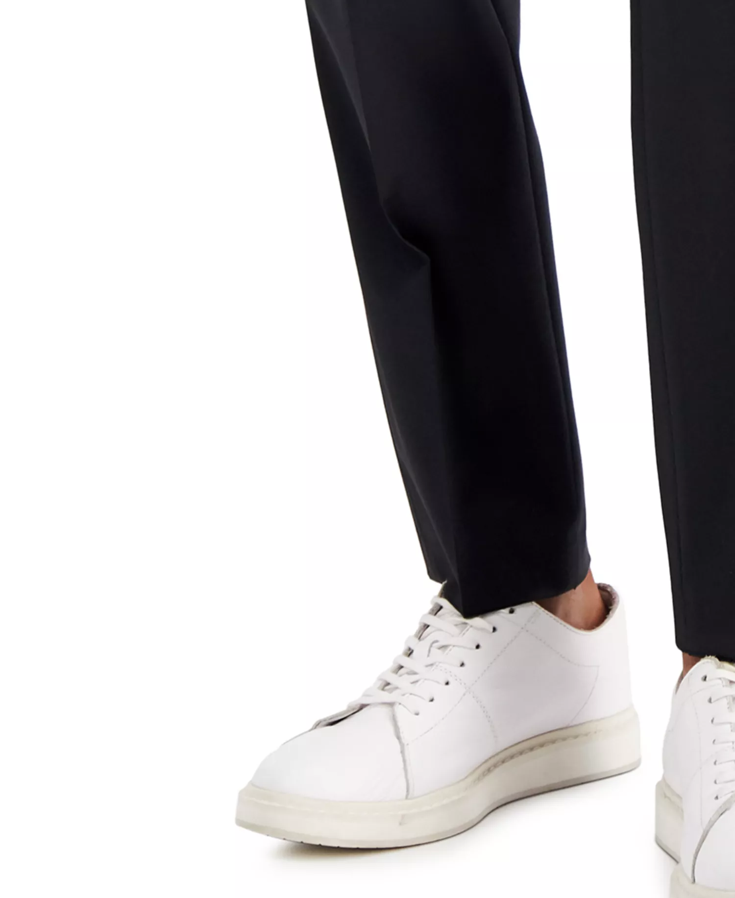 Men's Modern-Fit Wool Superflex Suit Separate Pants - Black - 30R