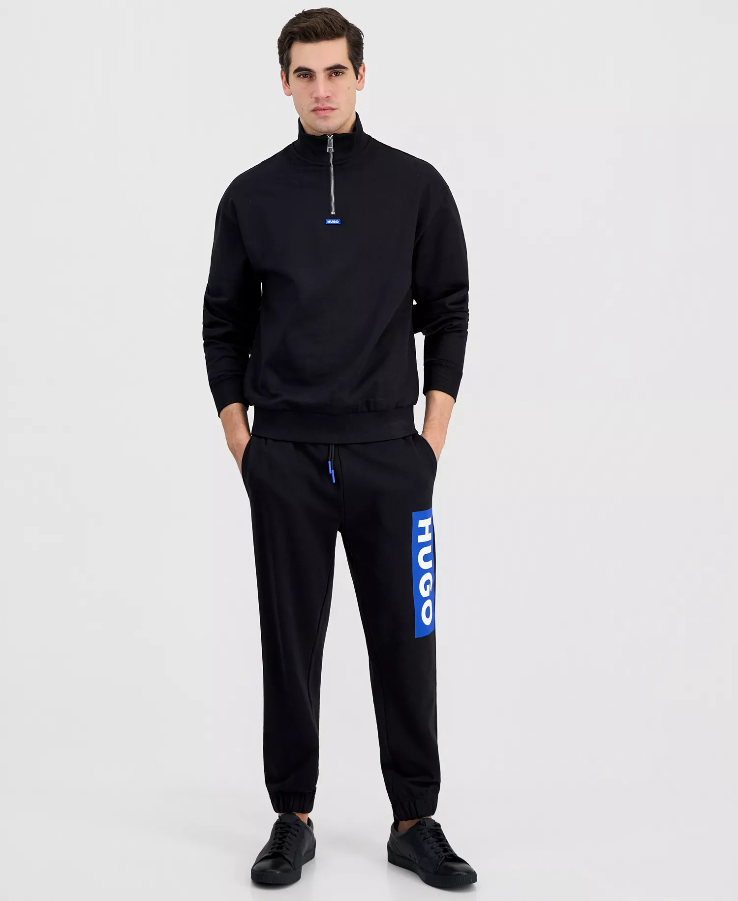 Men's Neeler Quarter-Zip Sweater - BLACK - L