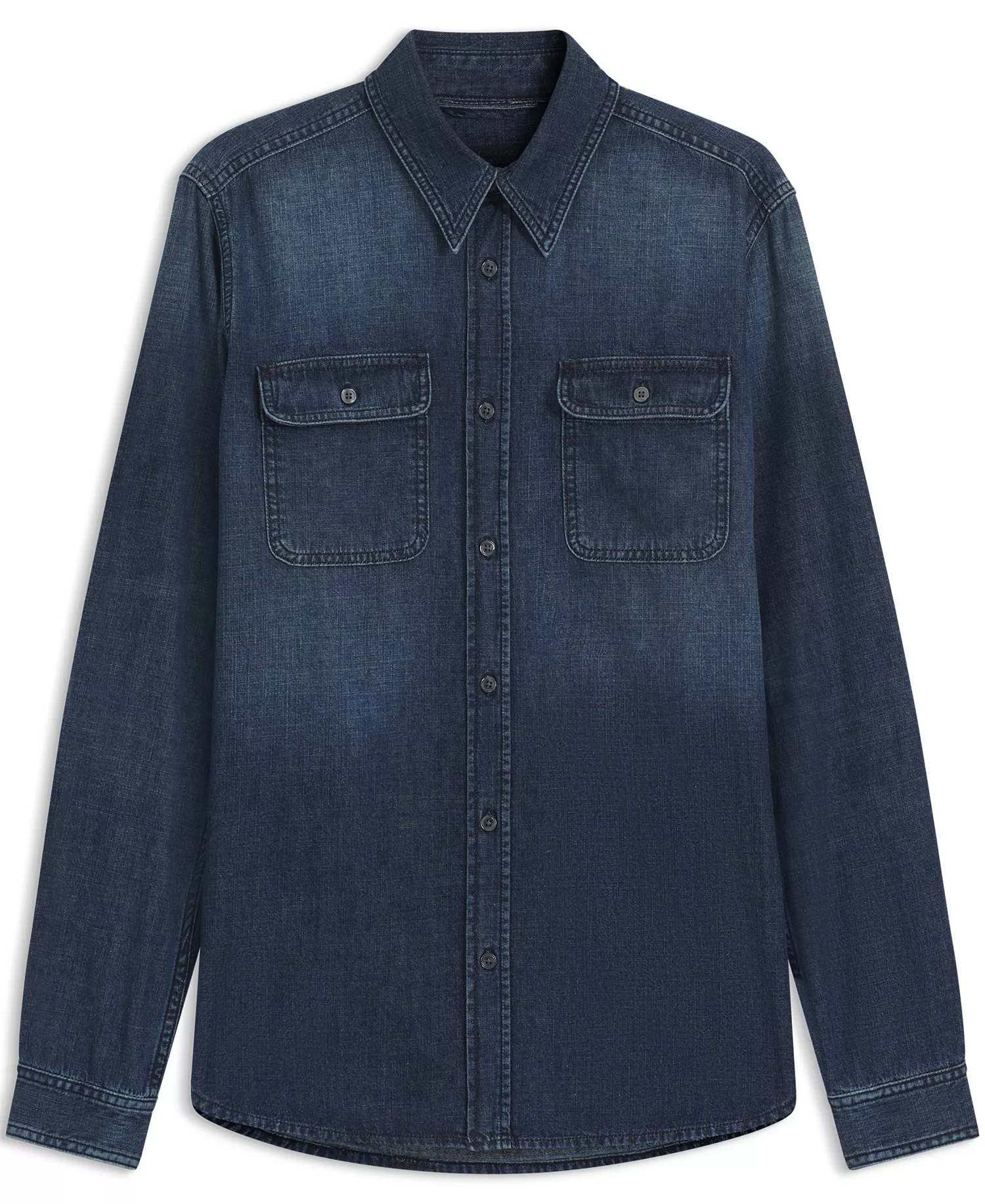 BECKHAM x BOSS Men's Blue Denim Shirt - Open Blue - L