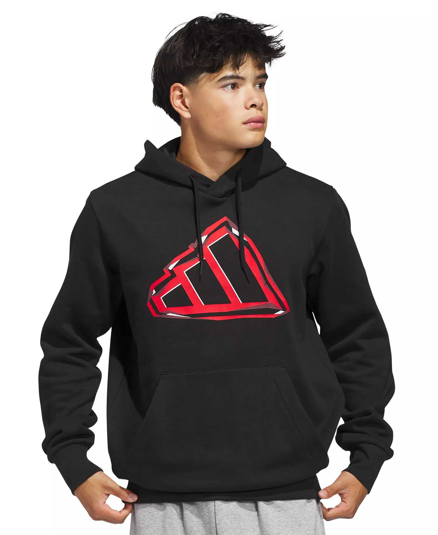Men's Graphic Big Logo Sportswear Hoodie - Black - 2XL