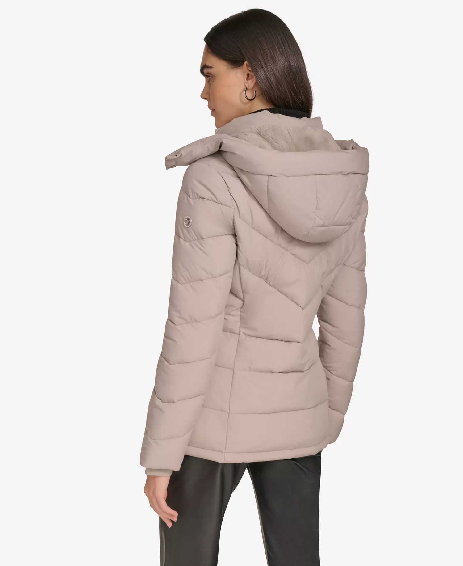 Women's Short Zip Front Puffer Jacket - Atmosphere - L