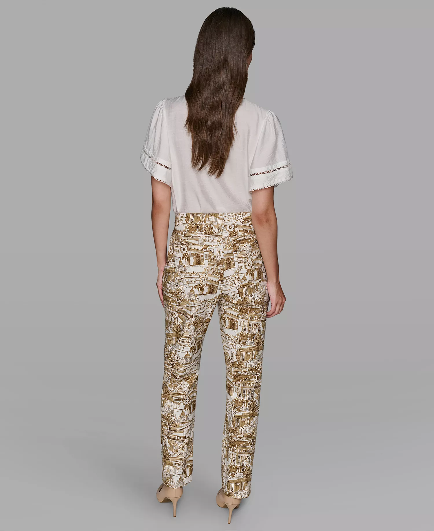 Women's Printed Ankle Pants - Desert Sand Multi - 10