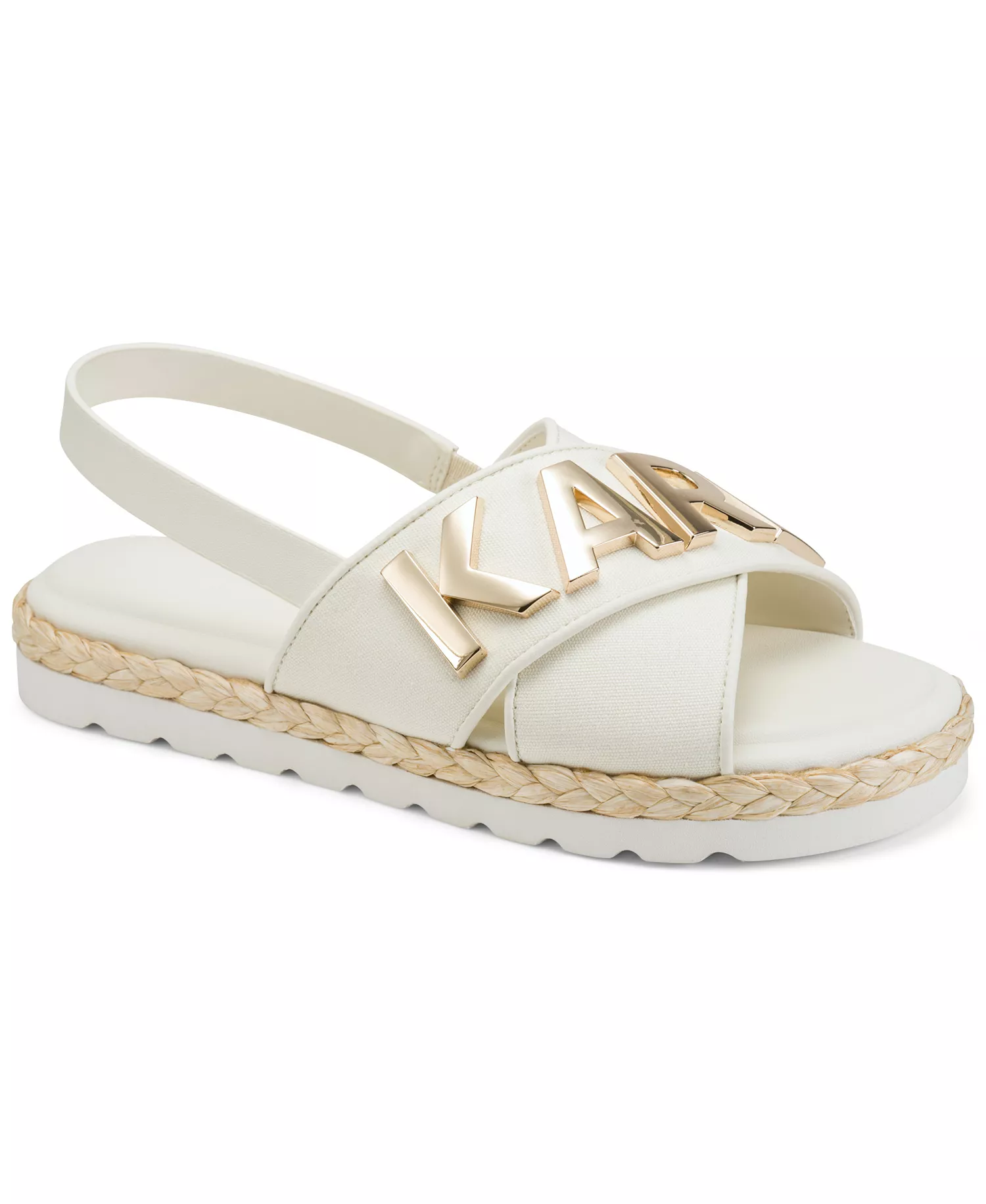 Charla Flat Espadrille Sandals - Cream - 10