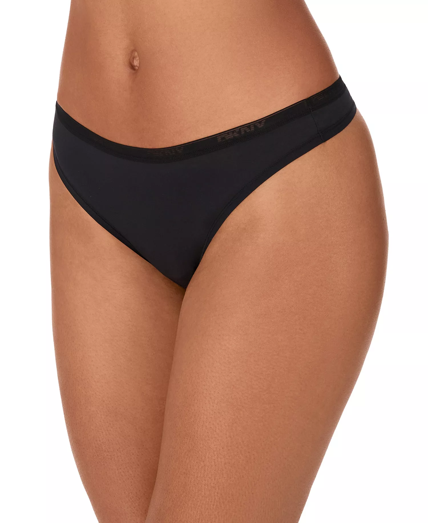 Women's Low-Rise Cotton Thong Underwear DK8461 - Black - L