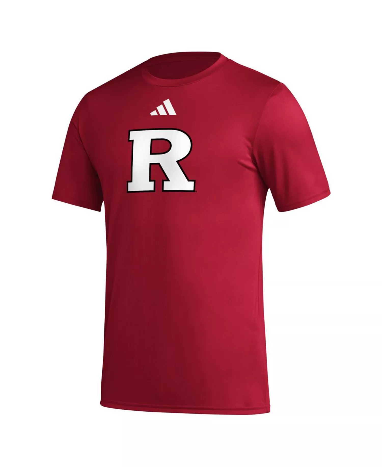 Men's Scarlet Rutgers Scarlet Knights Primary Locker Logo Pre-Game AEROREADY T-Shirt - Scarlet - 2XL