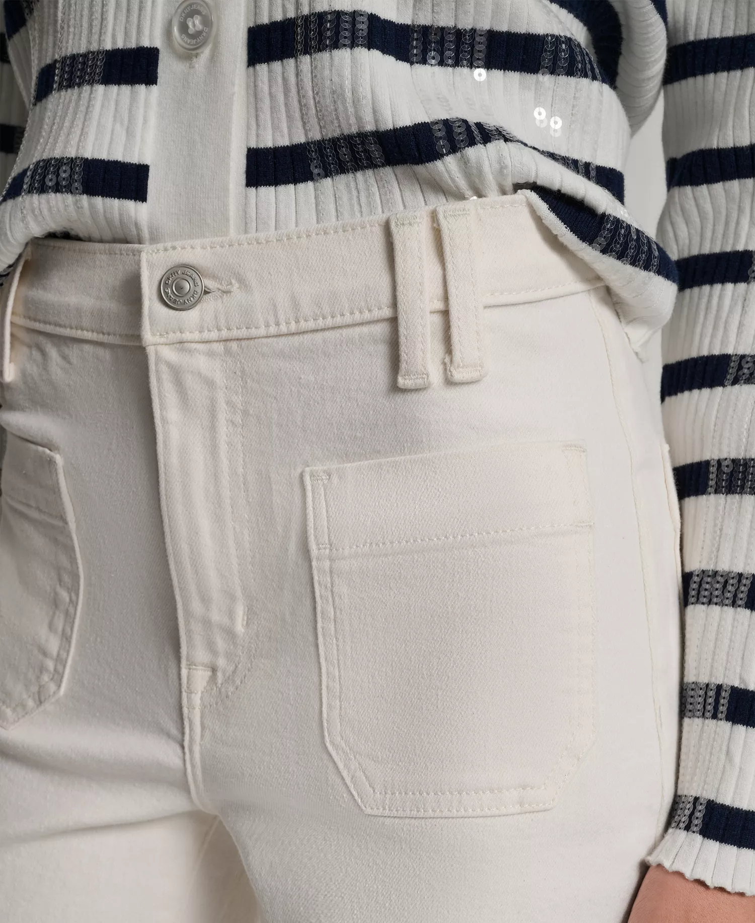 Women's High-Rise Relaxed Flare Jeans - Ecru - 24