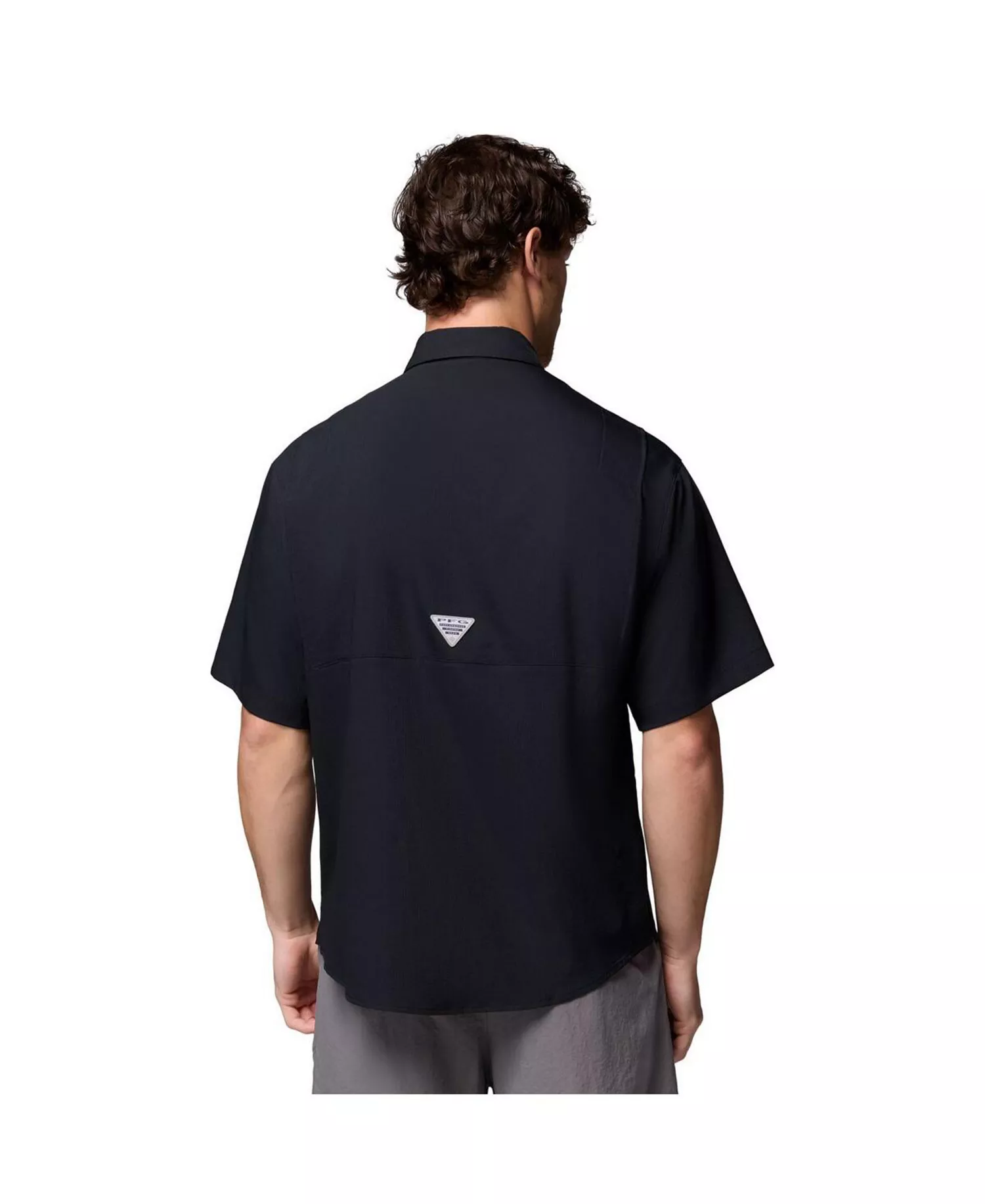 Men's Black Arkansas Razorbacks Tamiami Omni-Shade Button-Down Shirt - Black - L