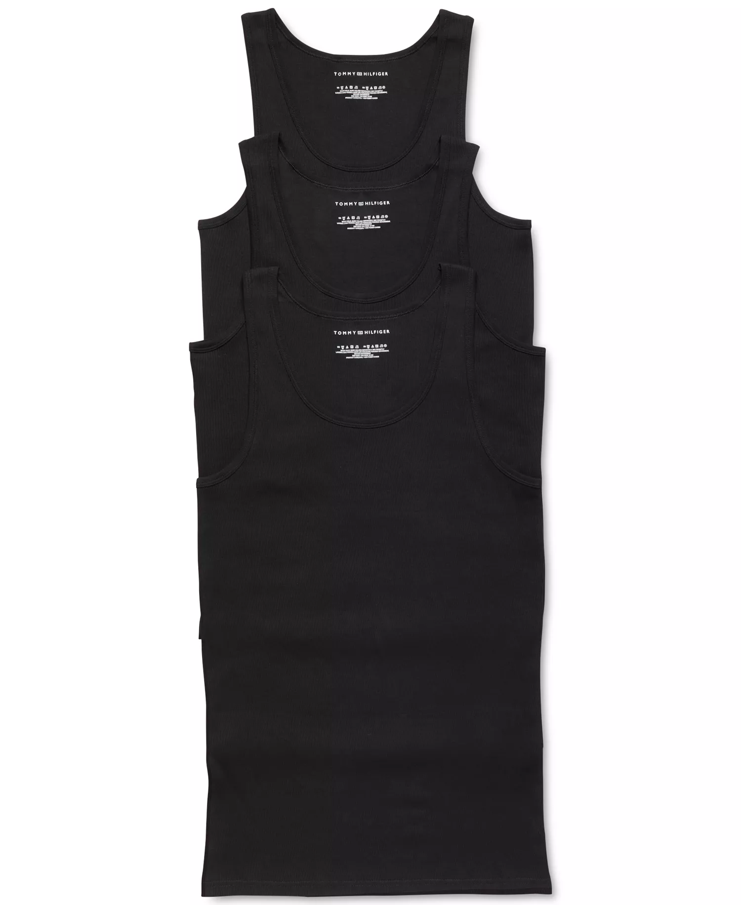 Men's 3-Pack Cotton Classics Tank Tops - Black - L