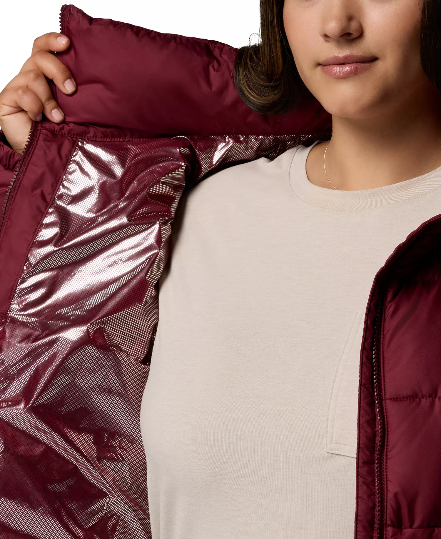 Plus Pike Lake Puffer Jacket - Rich Wine - 1X