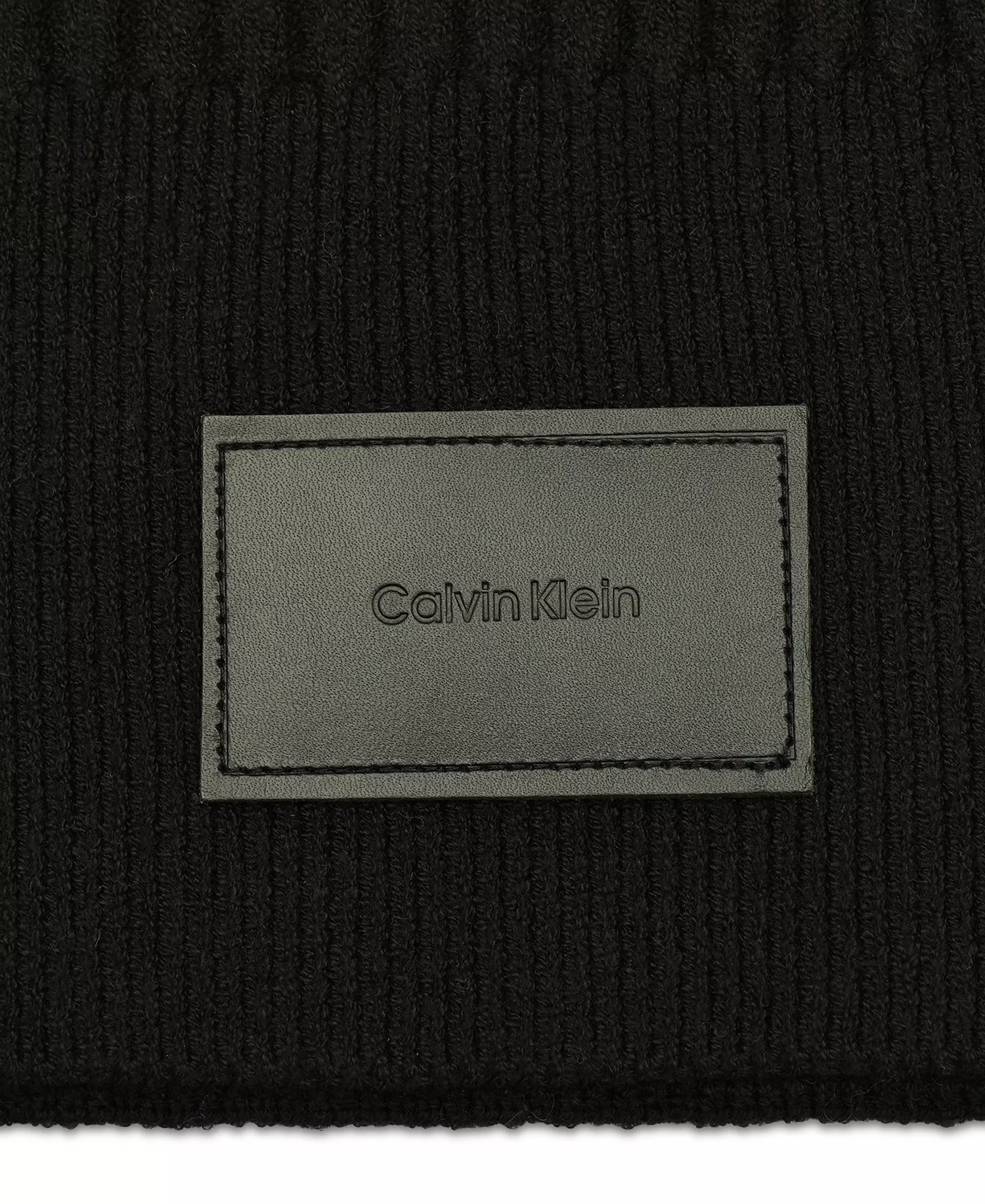 Men's Mixed Stitch Scarf - Black - ONE SIZE