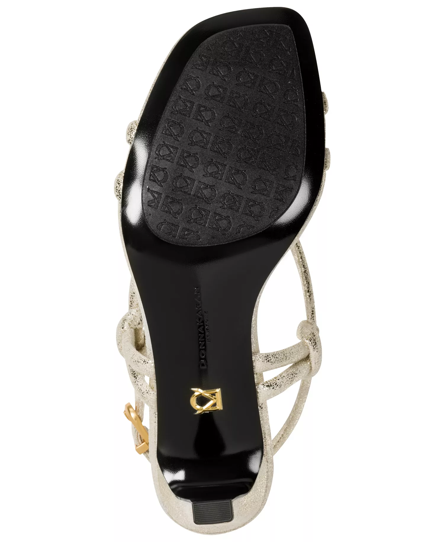 Women's Basil Strappy Dress Sandals - White Gold - 10