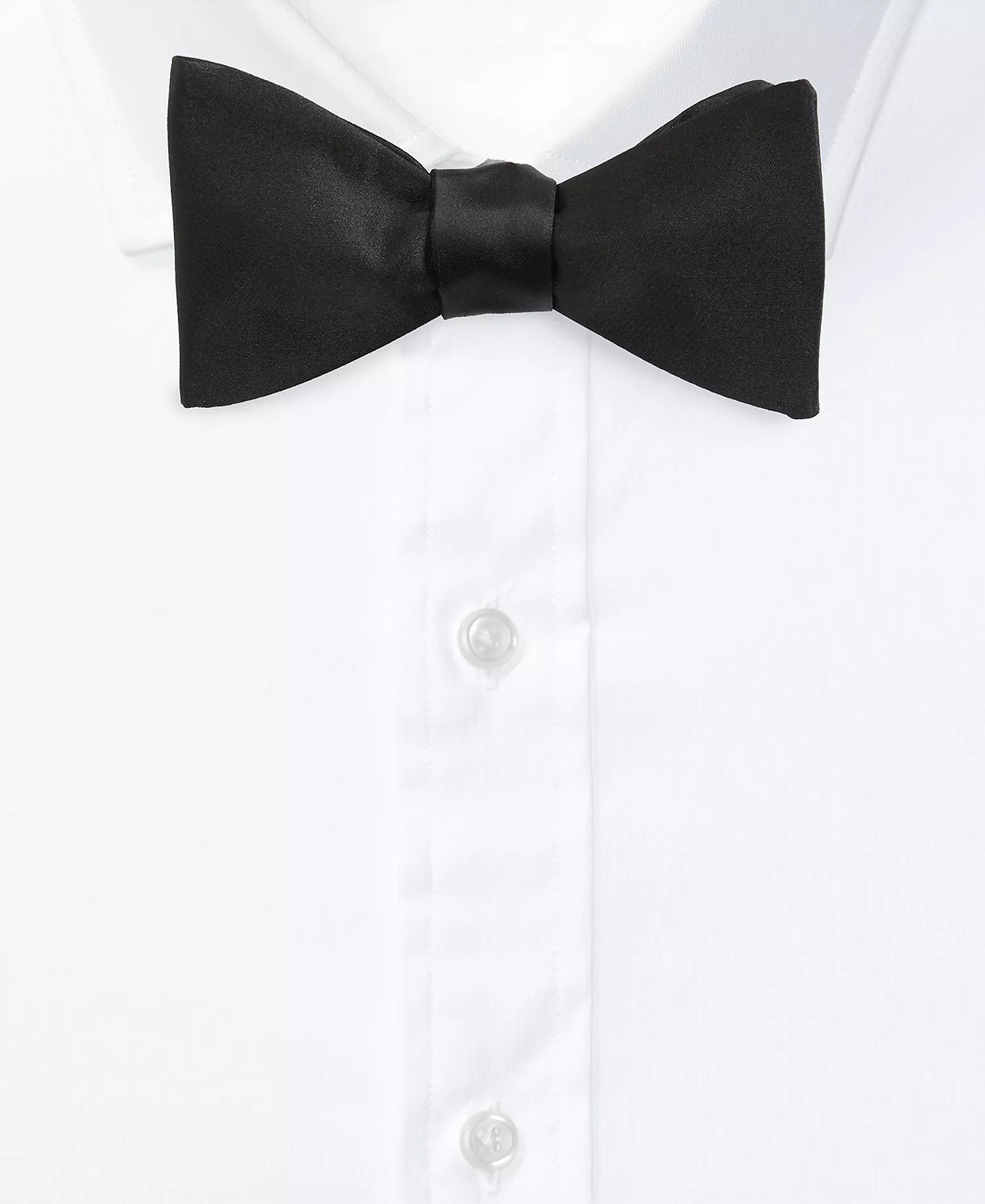 Men's Silk Satin Bow Tie - Black - No Size