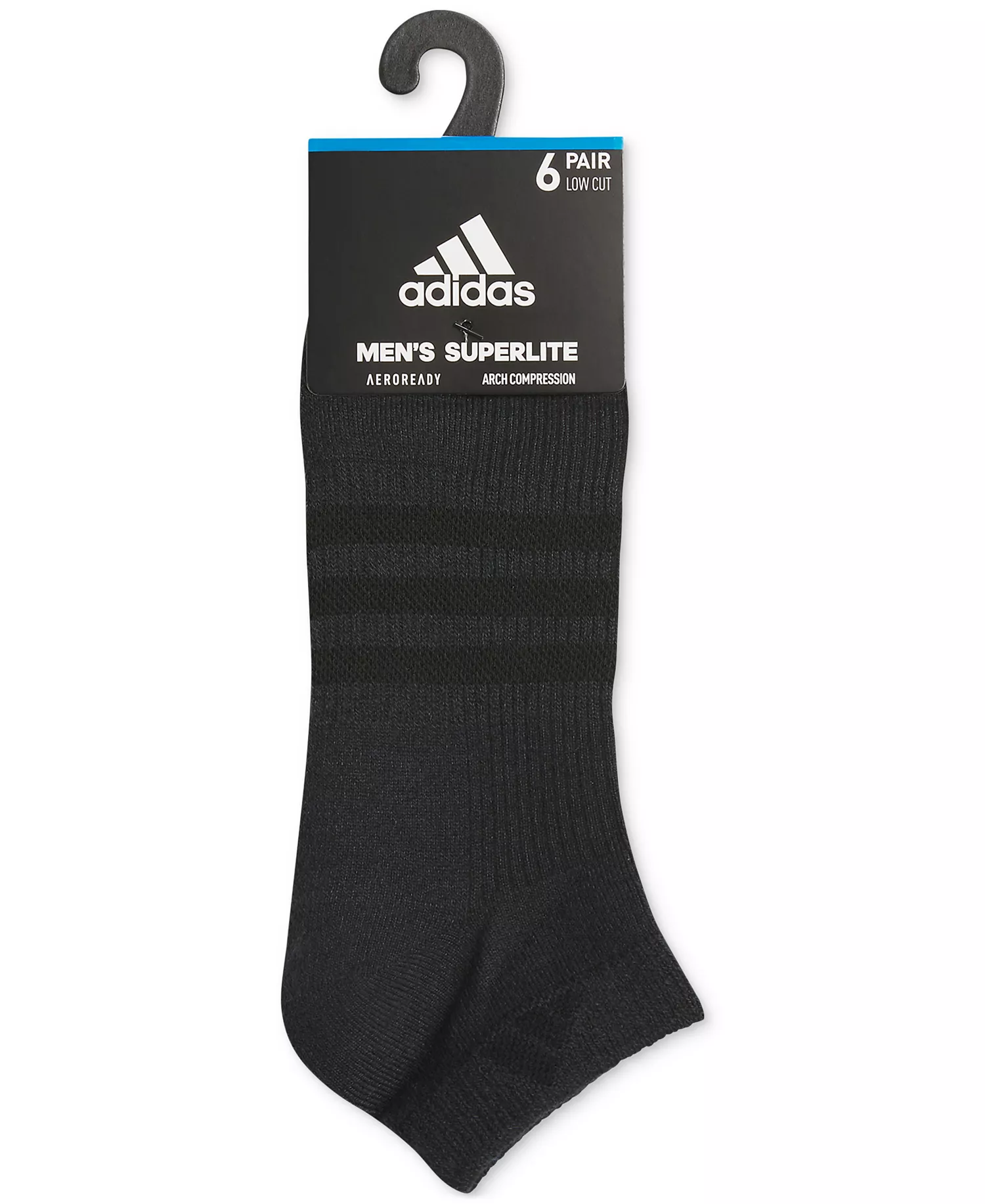 Men's Superlite 3.0 Low Cut Socks - 6 pk. - Black - L