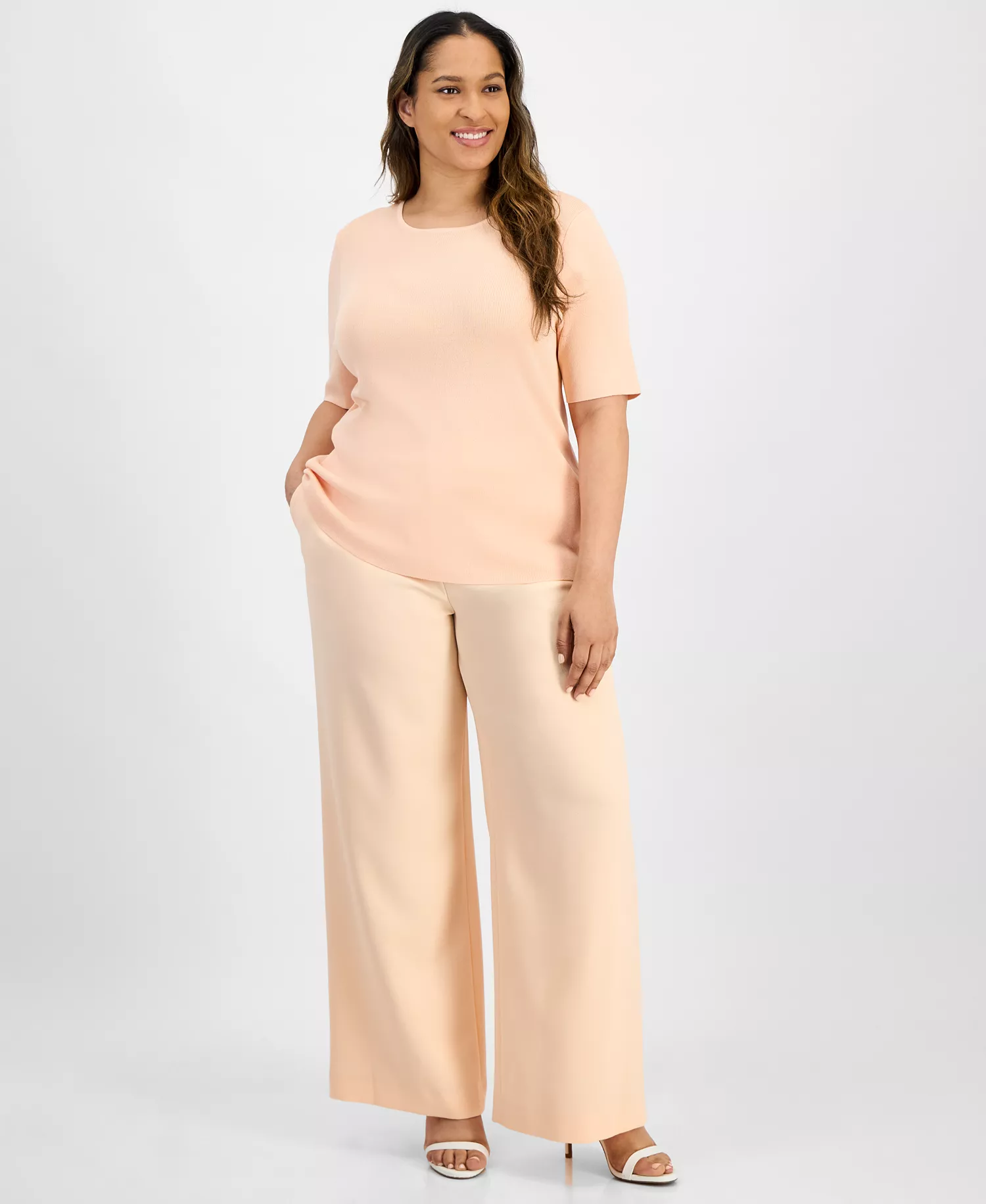 Plus Size Knit T-Shirt  - Parfait - 1X