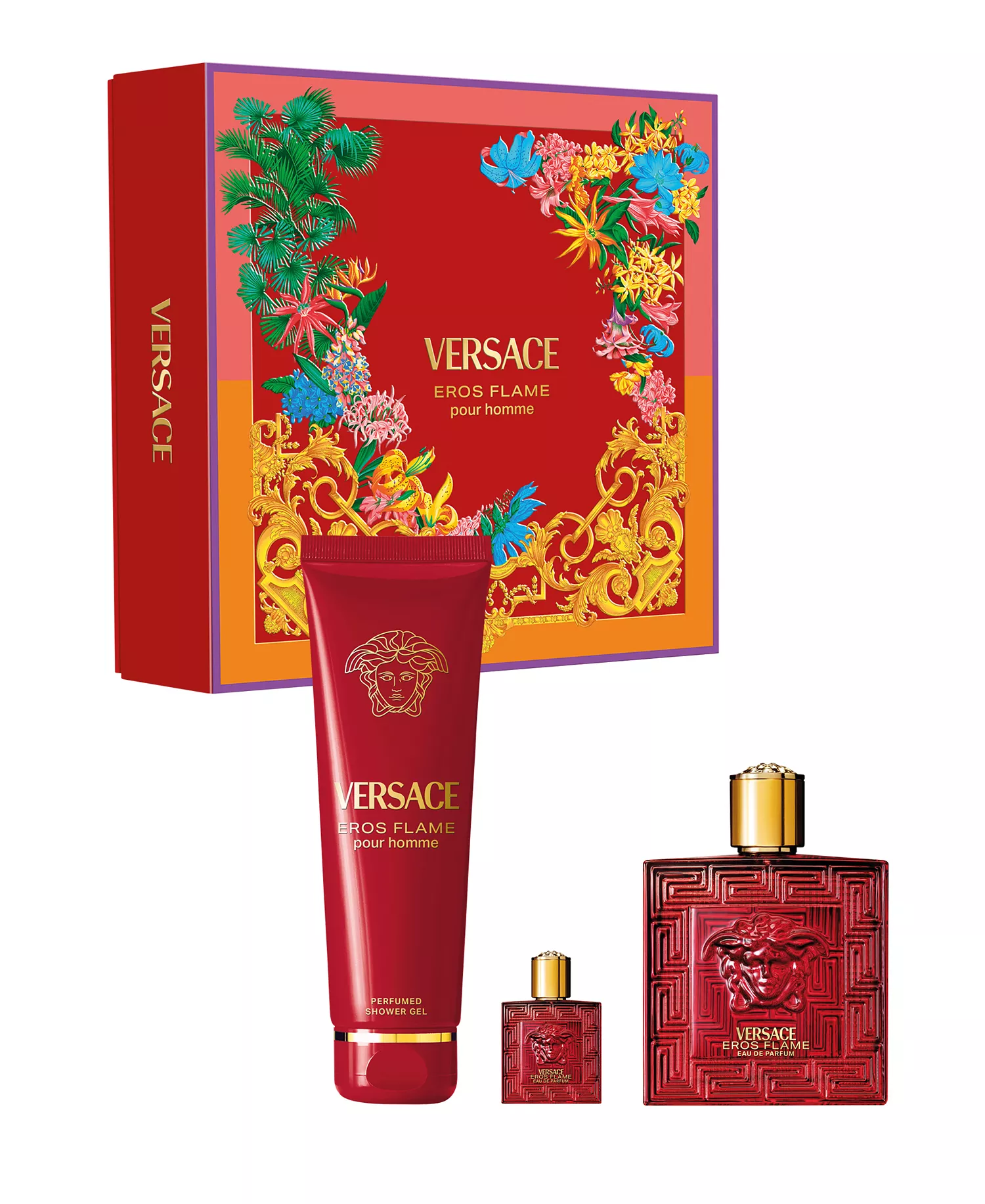 3-Pc. Eros Flame Eau De Parfum Spray Gift Set - No Color - NO SIZE