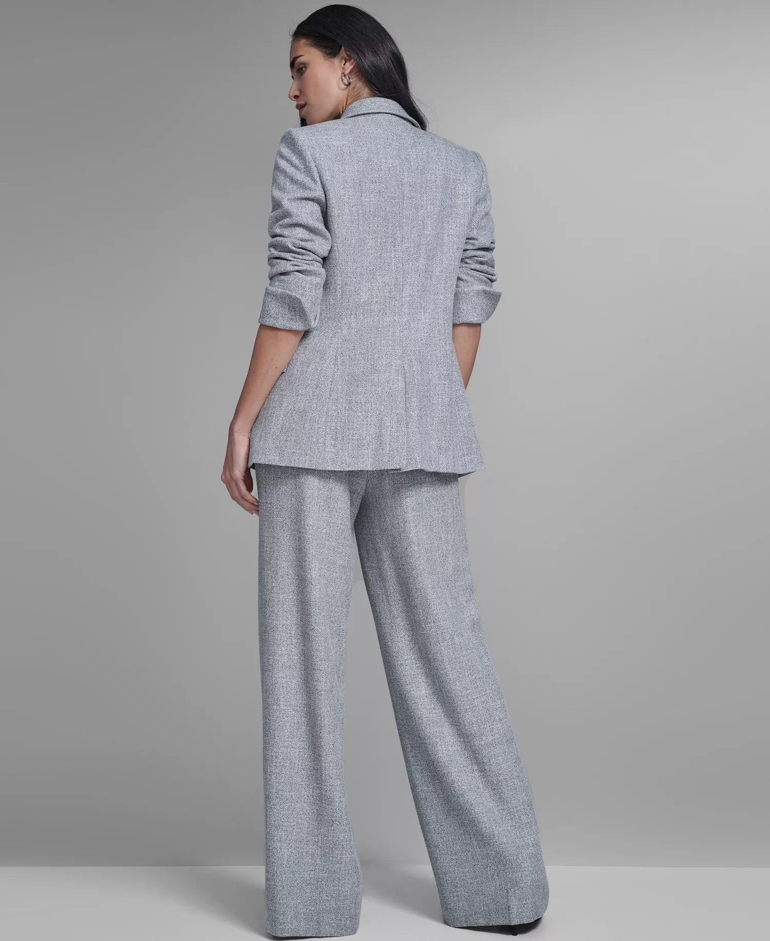 Women's Novelty Open-Front Jacket - Light Heather Multi - 0