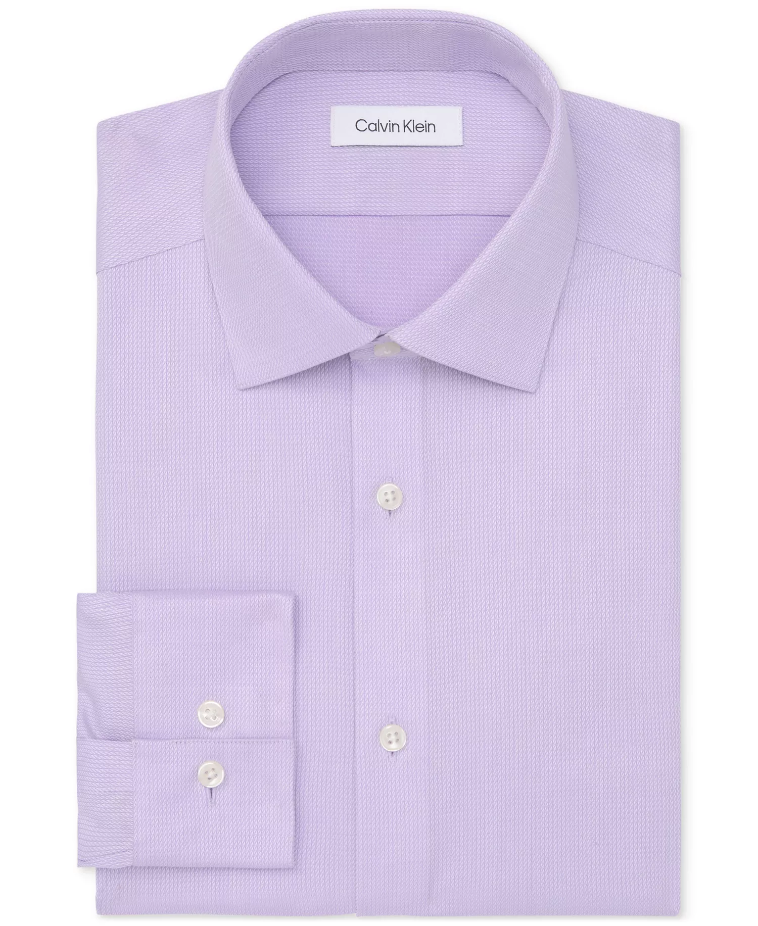 Calvin Klein Men's Steel Stretch Slim Fit Dress Shirt - Lilac - 16 34/35