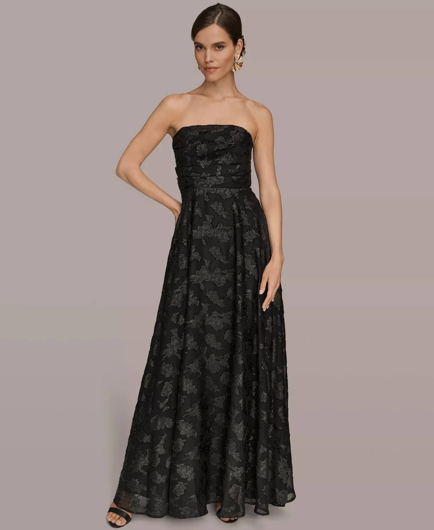 Women's Strapless Ball Gown - Black - 10